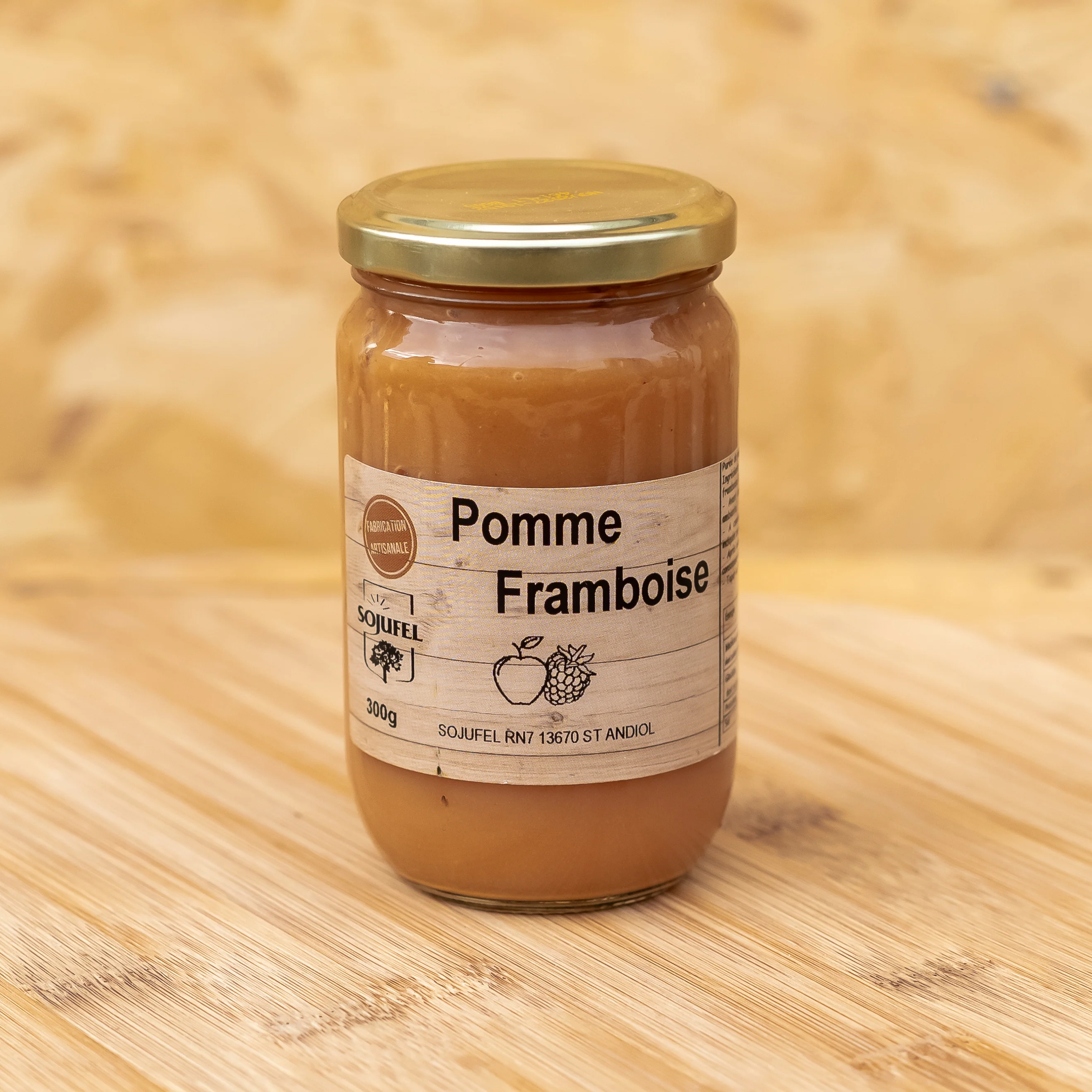 🍎🍓 Compote pomme & framboise – 300g