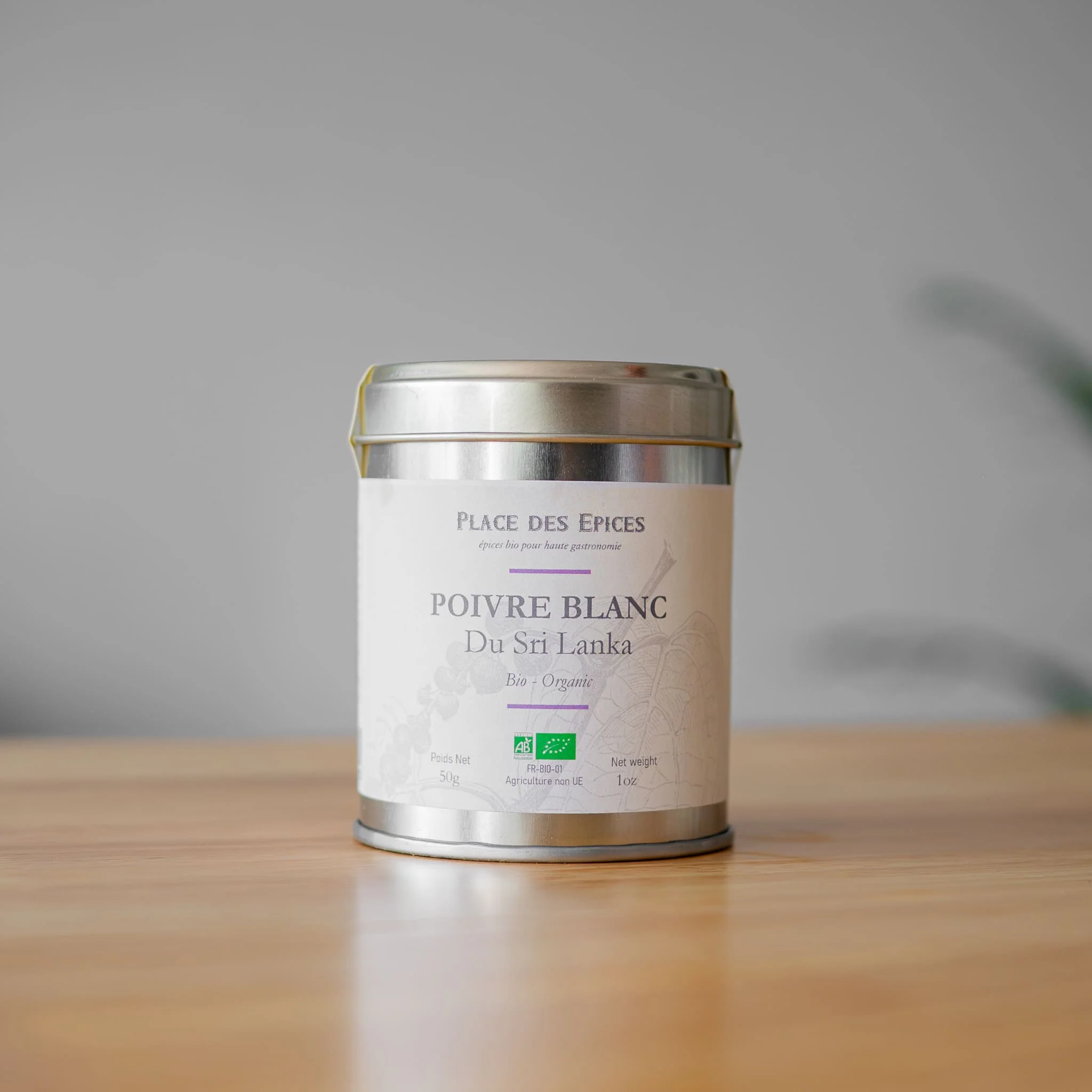 đż Poivre blanc du Sri Lanka Bio â 1 pot de 50 g