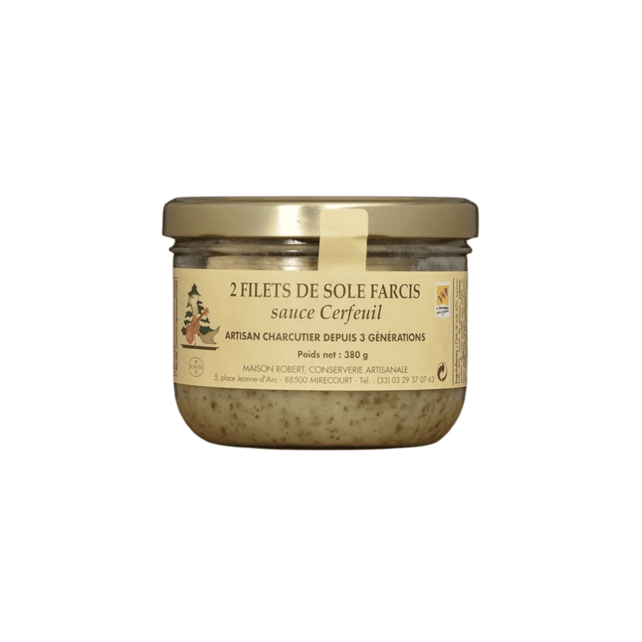 Filets de sole farcis sauce cerfeil - 380g