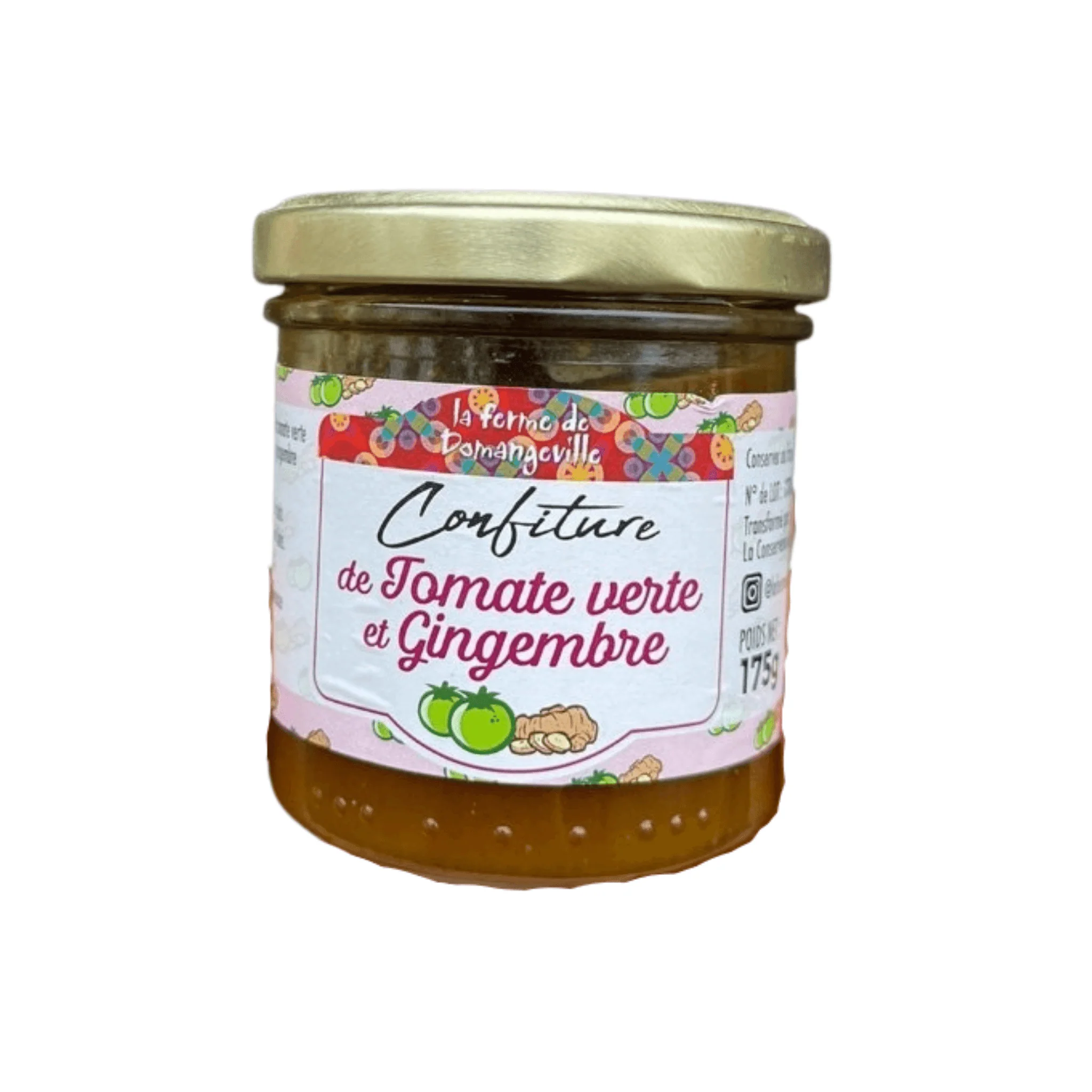 Confiture tomate verte gingembre BIO -160g