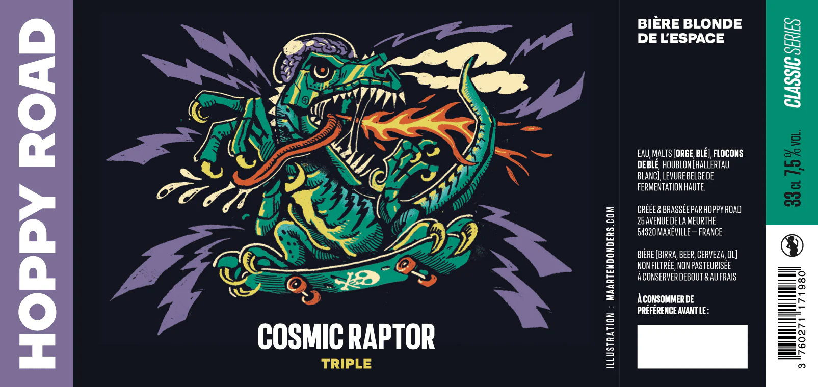 đ COSMIC RAPTOR â French Triple | 33cl Bouteille | 7,5% Vol. - Image 3
