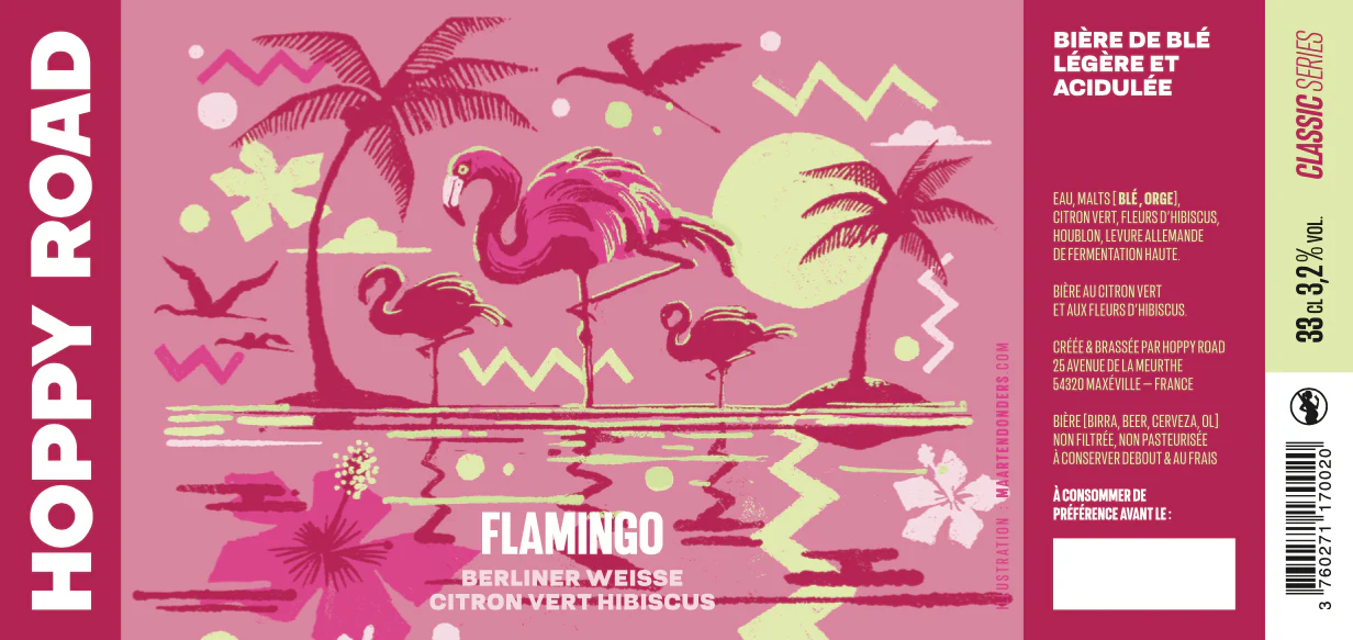 đș FLAMINGO â Berliner Weisse Citron Vert & Hibiscus | 33cl Bouteille | 3,2% Vol. - Image 3