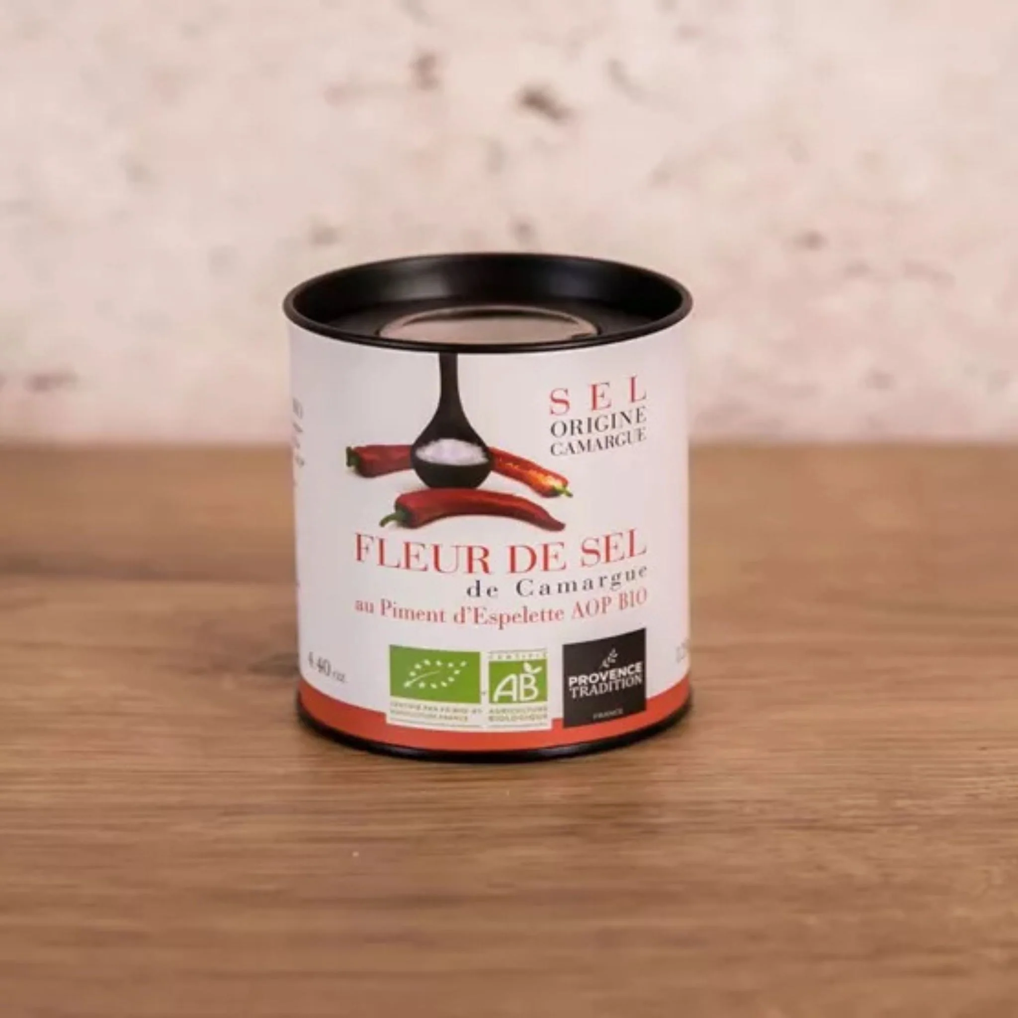 Fleur de Sel au Piment d’Espelette AOP BIO - Boite de 125g - Image 3
