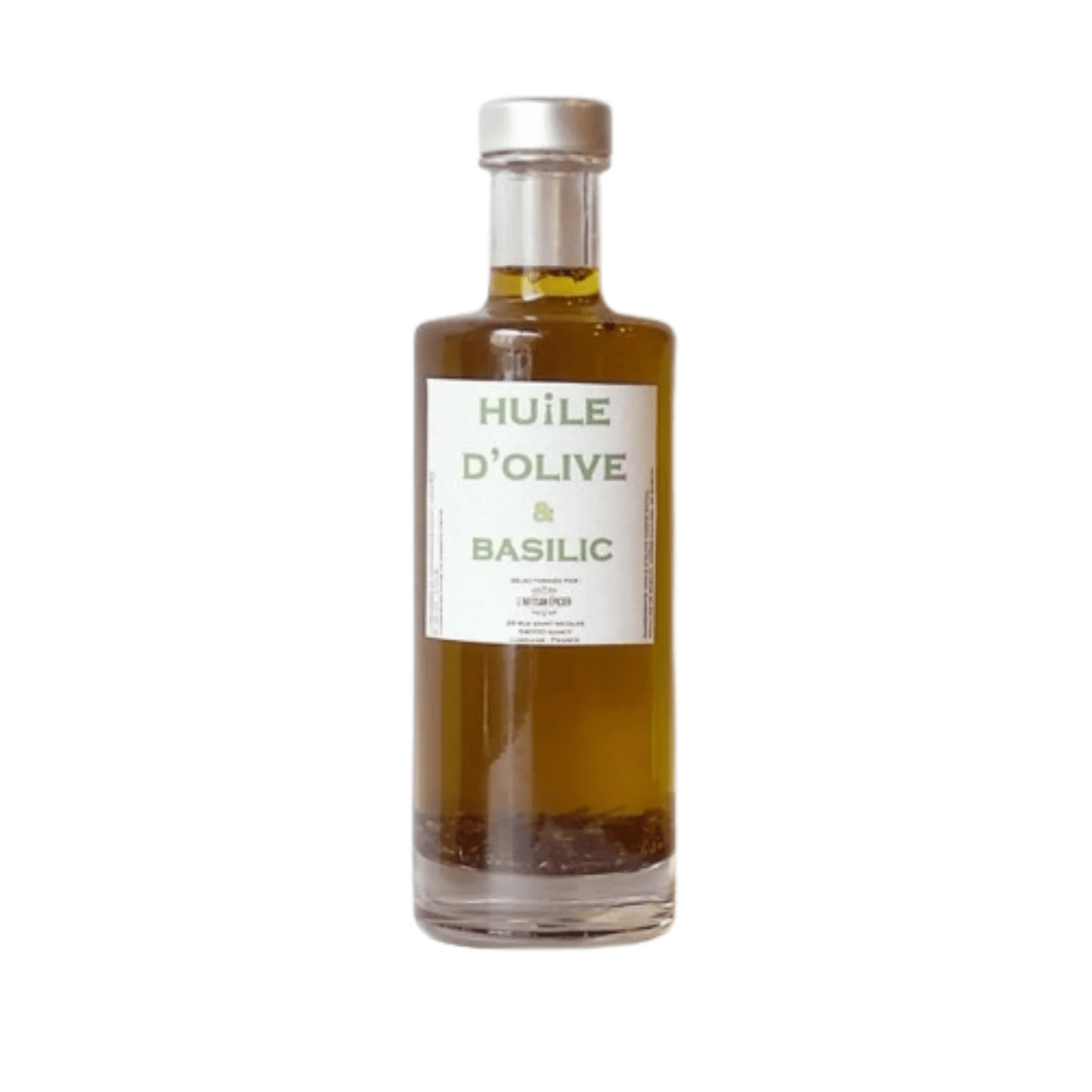 Huile d'olive au basilic