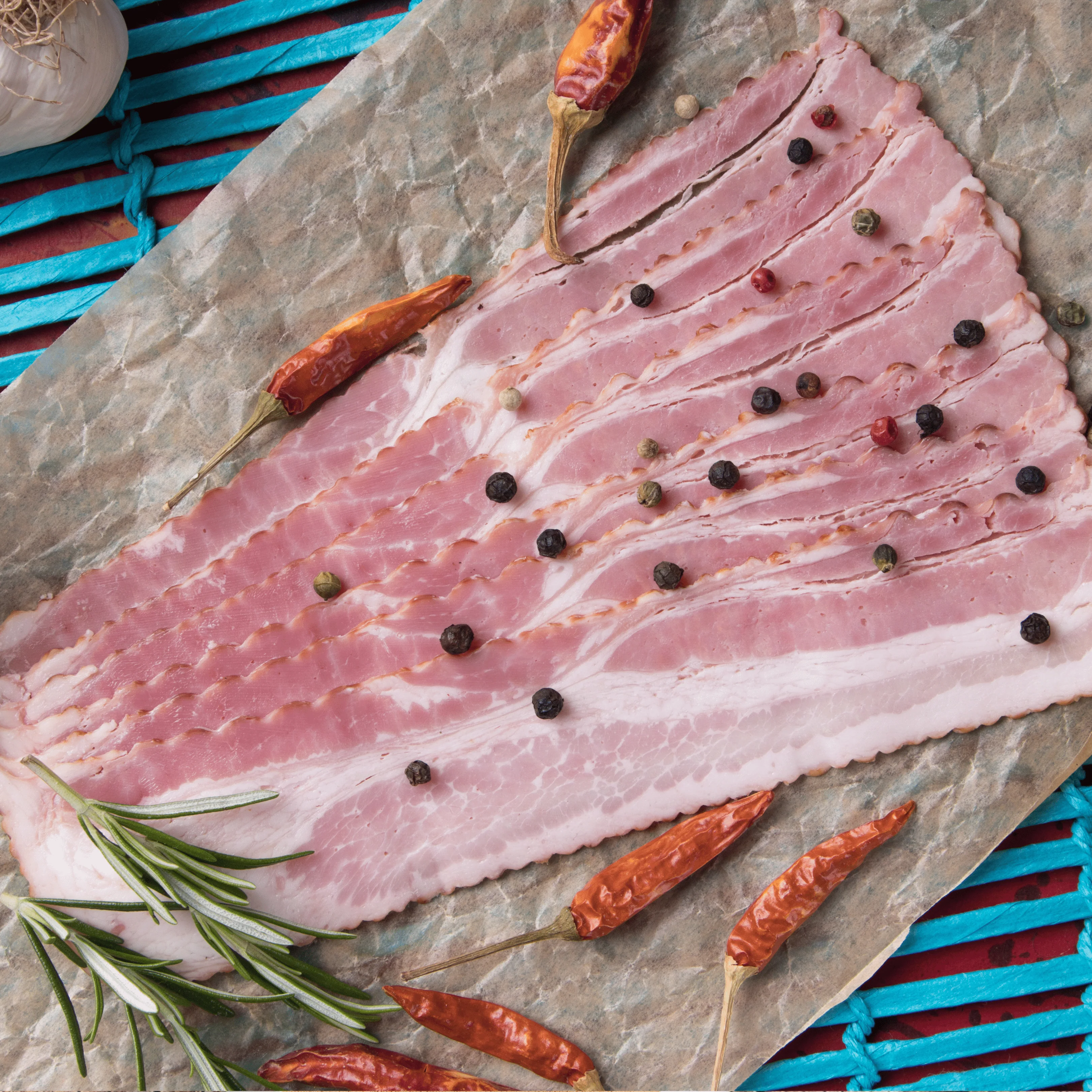 🥓 Lard Fumé Tranché – 300g