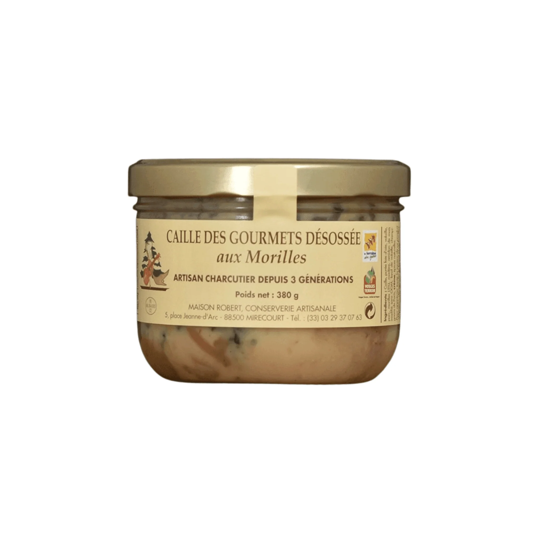 Caille des gourmets désossée aux Morilles - 380g