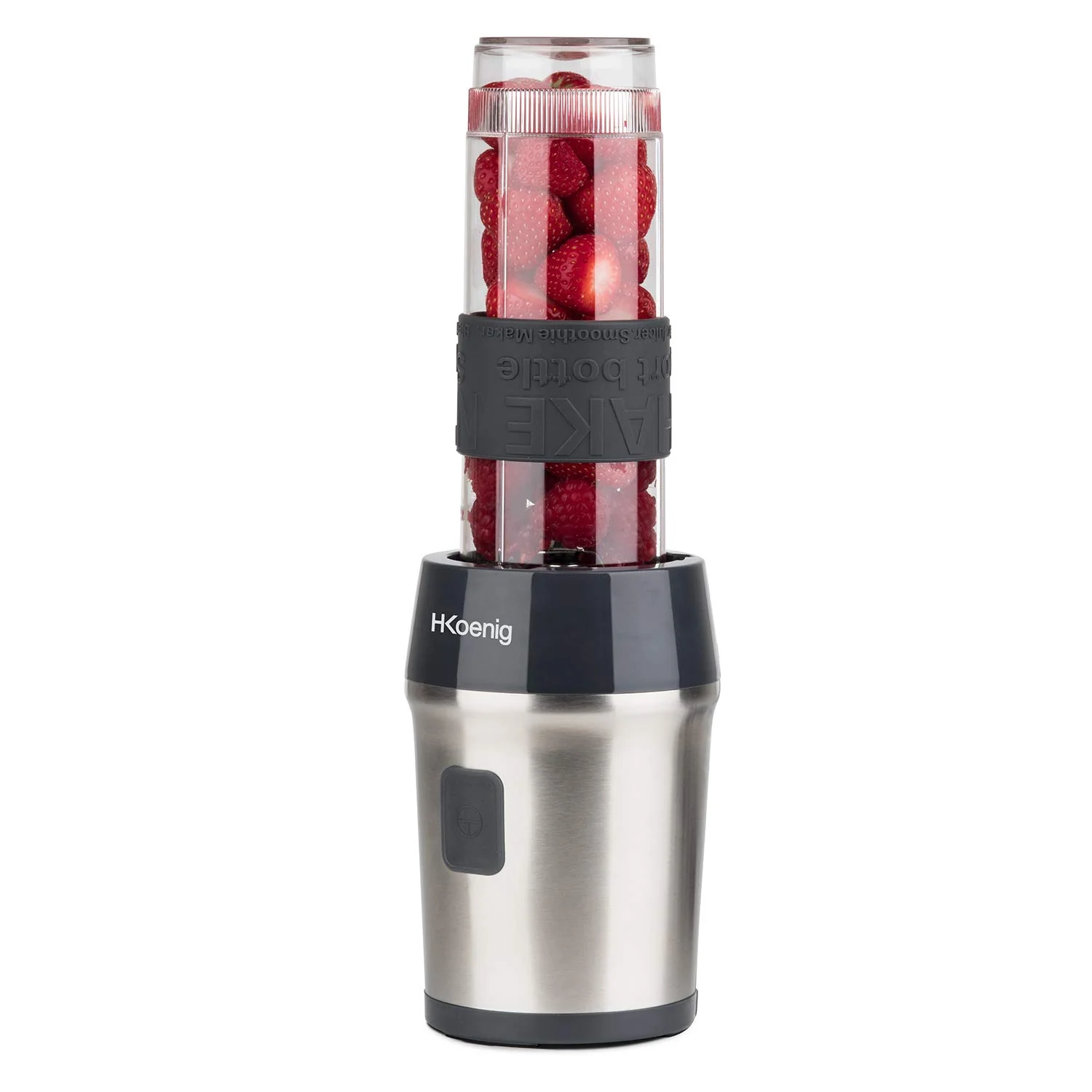 Mini Blender Smoothie Transportable Compact 570mL H.Koenig SMOO18 Sans BPA Puissant 300W, Mixeur à Smoothie 2 Bouteilles Portables, 4 Lames en Inox, 2 gourdes avec couvercles de voyage incluses (Vert) - Image 16