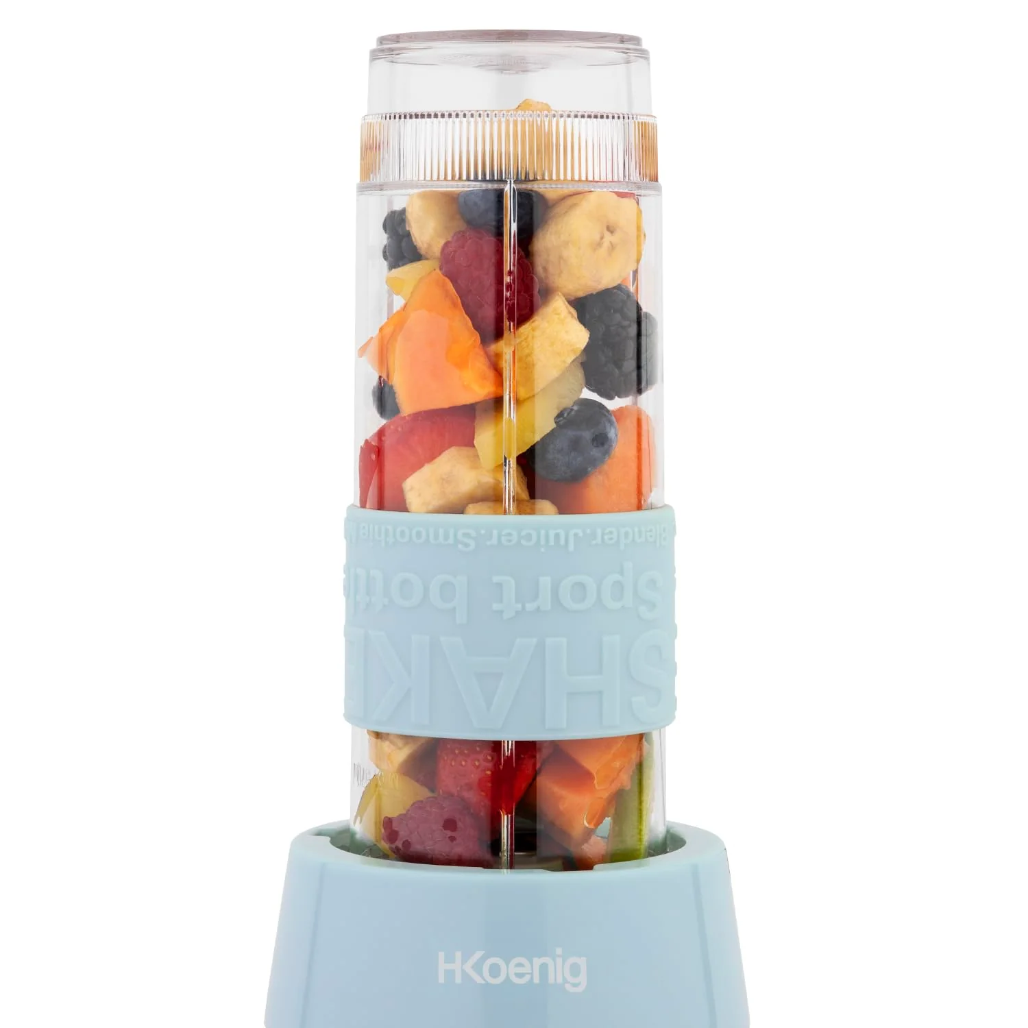 Mini Blender Smoothie Transportable Compact 570mL H.Koenig SMOO18 Sans BPA Puissant 300W, Mixeur à Smoothie 2 Bouteilles Portables, 4 Lames en Inox, 2 gourdes avec couvercles de voyage incluses (Vert) - Image 31