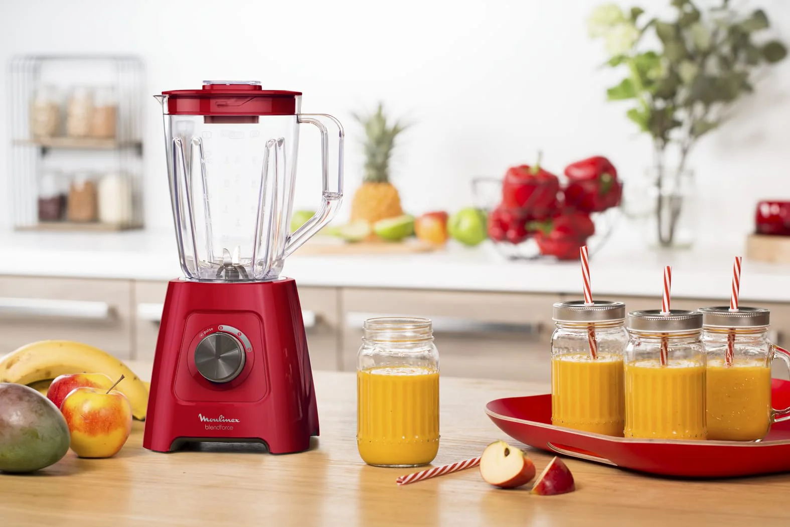 Moulinex Blender mixeur électrique, Bol verre 1,75 L, Puissance 800 W, Verrouillage sûr, Ergonomique, Broyeur à grains, Smoothies, Glace pilée, Blendforce, Noir LM430810 - Image 3