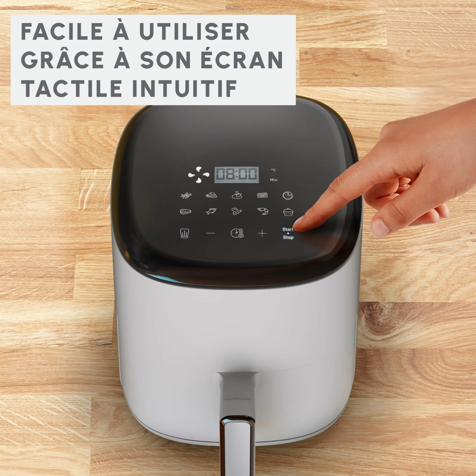 Moulinex Easy Fry Max Friteuse sans huile, Capacité XL de 5 L, Jusqu'à 6 personnes, 10 programmes automatiques, Ecran tactile digital, Gain de temps et d'énergie, air fryer EZ245820 - Image 15