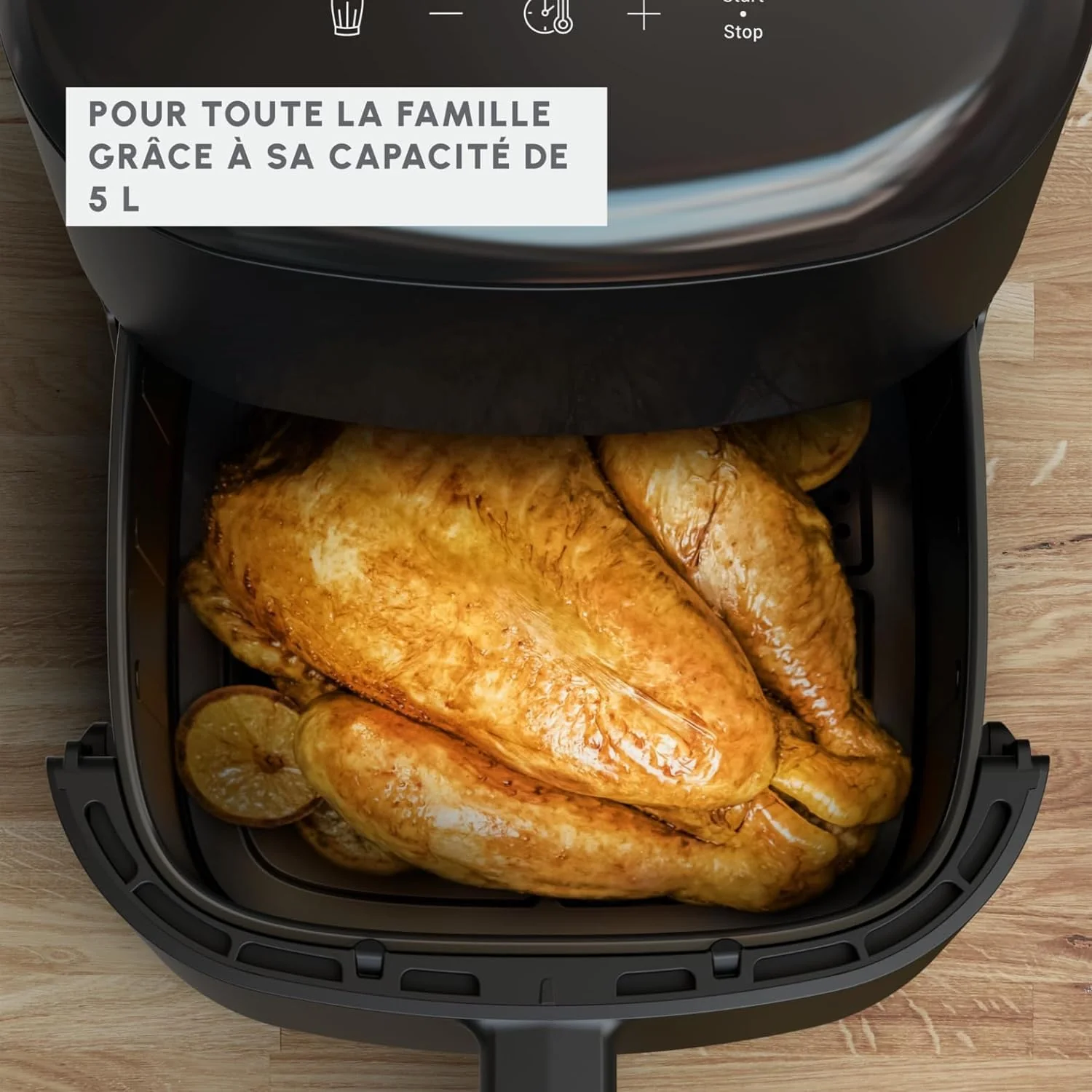 Moulinex Easy Fry Max Friteuse sans huile, Capacité XL de 5 L, Jusqu'à 6 personnes, 10 programmes automatiques, Ecran tactile digital, Gain de temps et d'énergie, air fryer EZ245820 - Image 6
