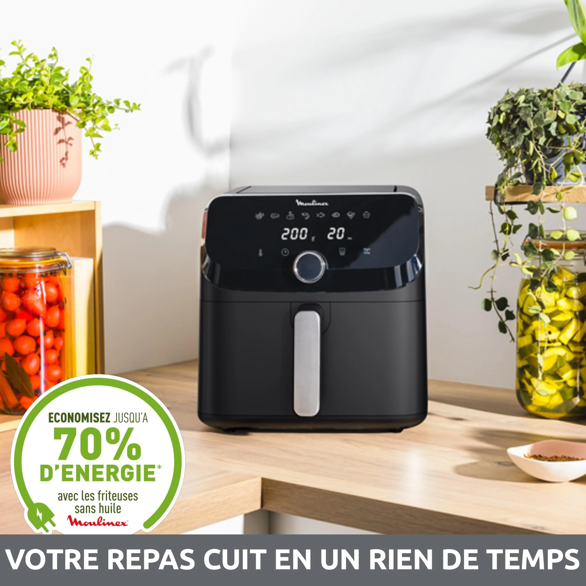 Moulinex Easy Fry Mega, air fryer compact, Mono tiroir 7.5 L, Jusqu’à 8 personnes, 8 programmes, noir EZ8558F0 - Image 18