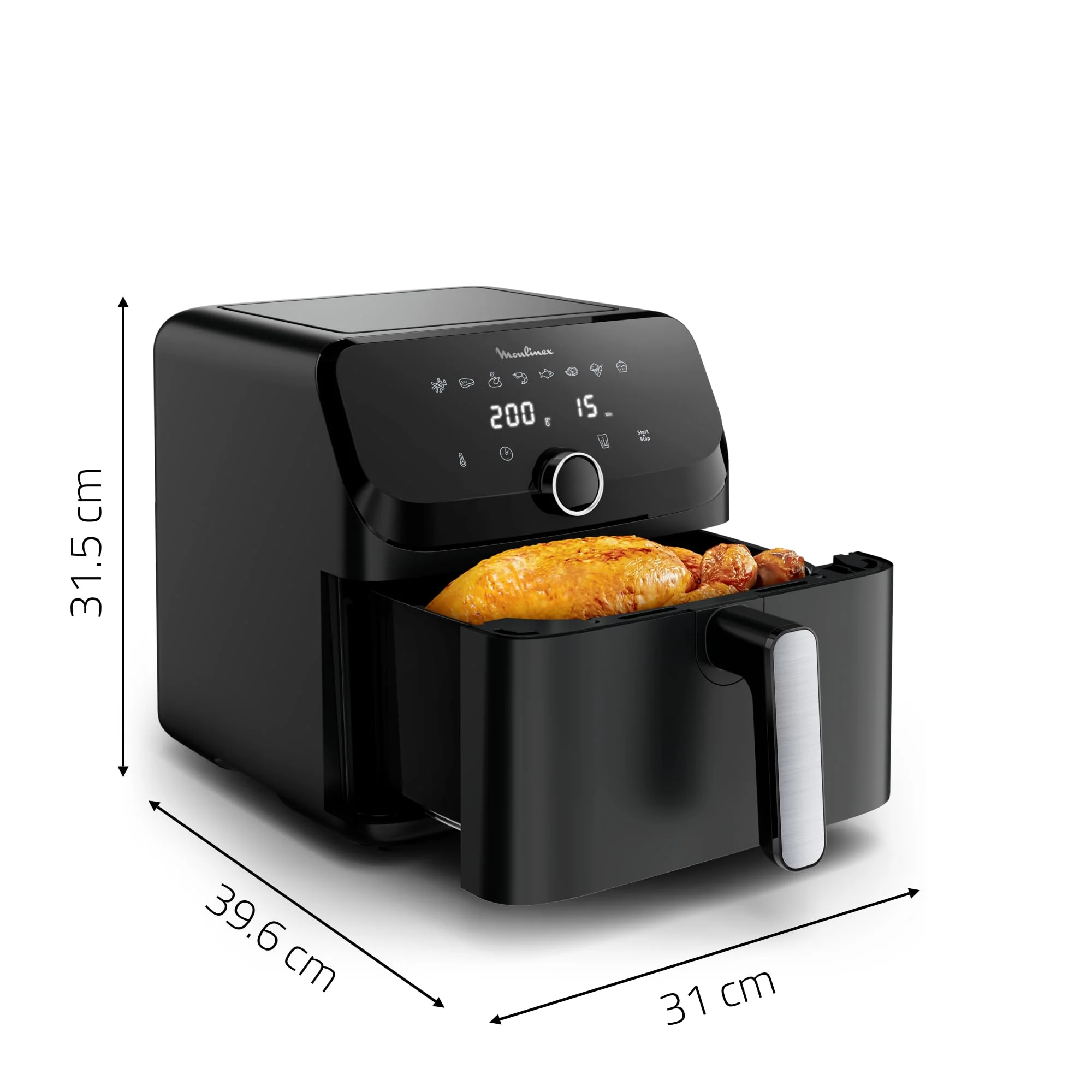Moulinex Easy Fry Mega, air fryer compact, Mono tiroir 7.5 L, Jusqu’à 8 personnes, 8 programmes, noir EZ8558F0 - Image 19