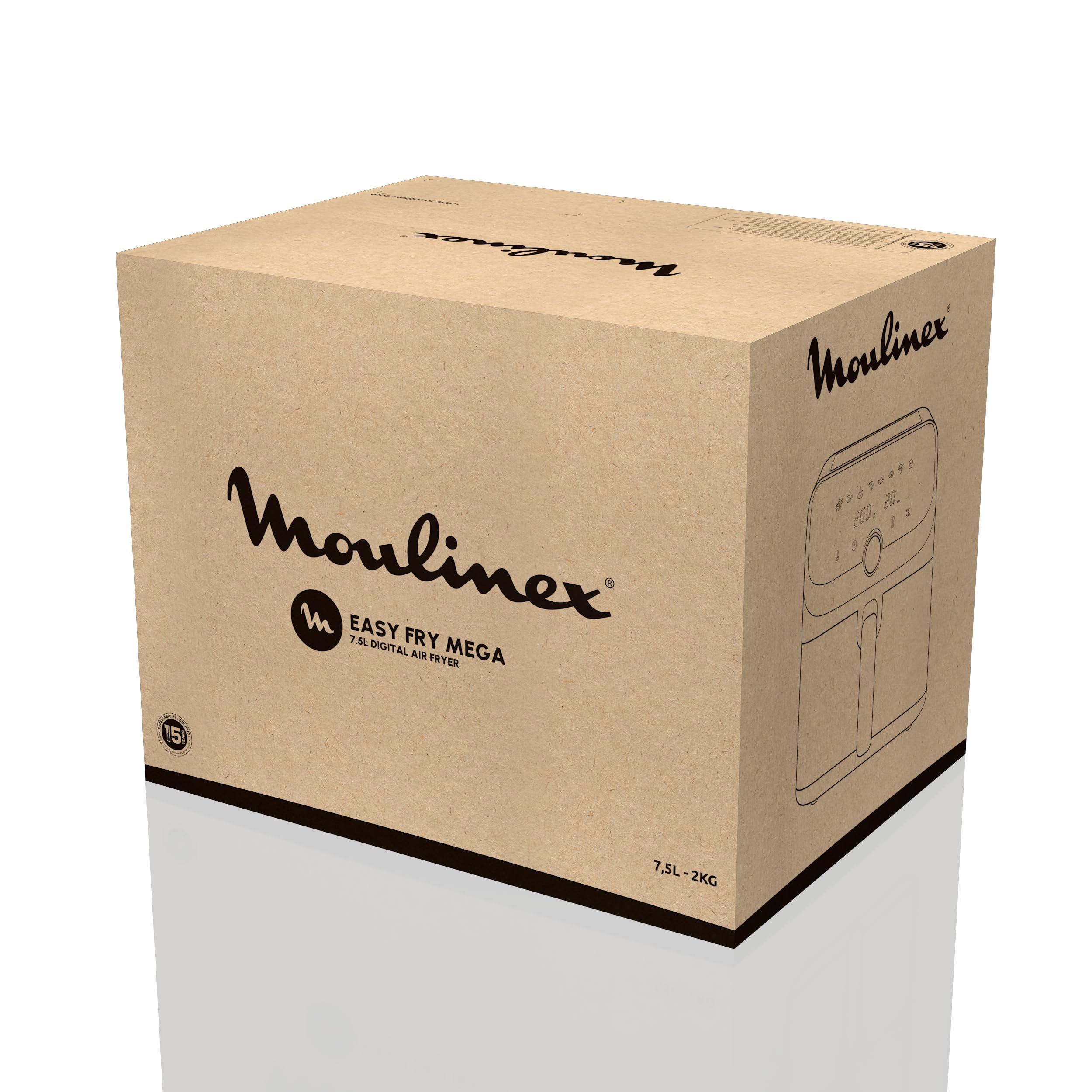 Moulinex Easy Fry Mega, air fryer compact, Mono tiroir 7.5 L, Jusqu’à 8 personnes, 8 programmes, noir EZ8558F0 - Image 20