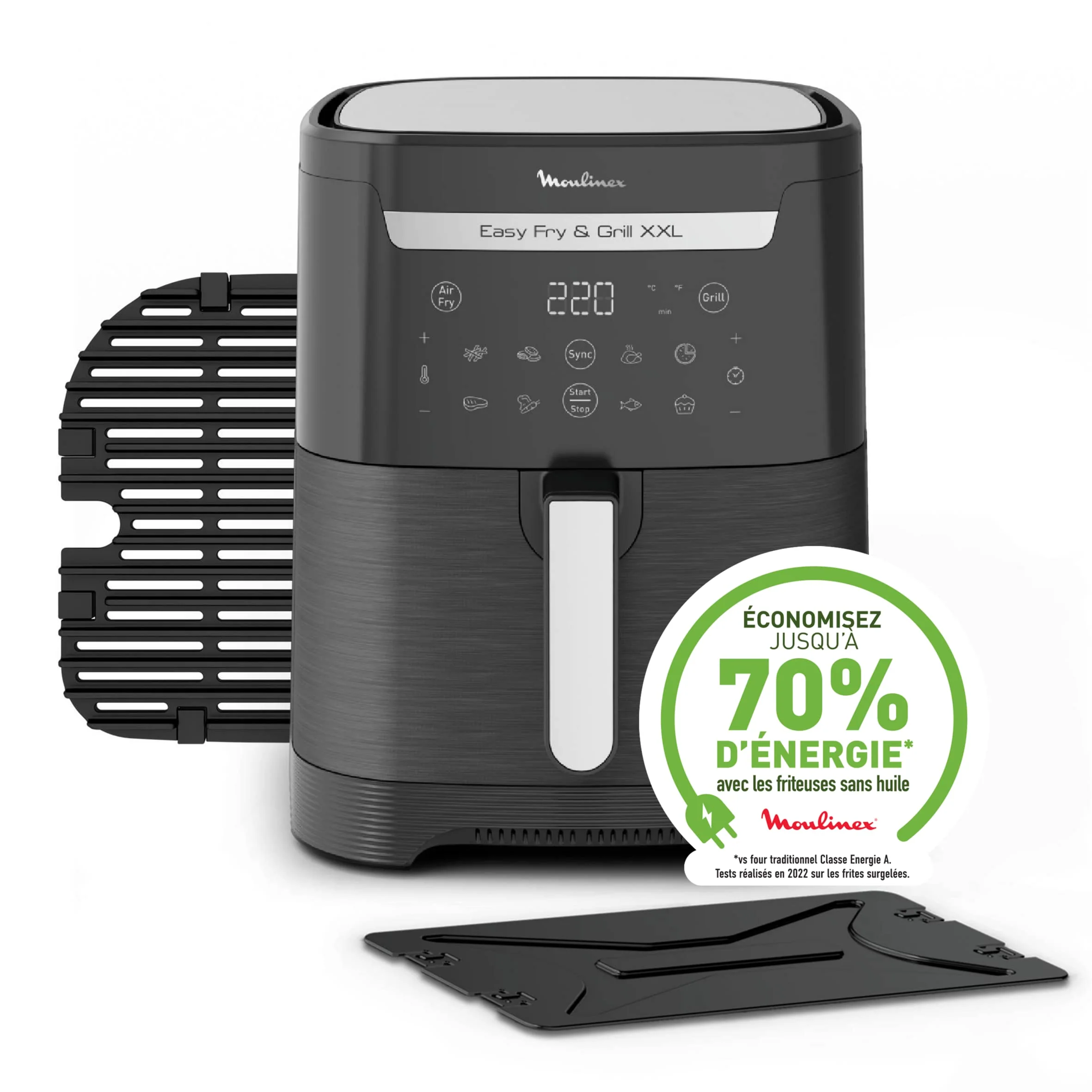 Moulinex Easy Fry Mega, air fryer compact, Mono tiroir 7.5 L, Jusqu’à 8 personnes, 8 programmes, noir EZ8558F0 - Image 21