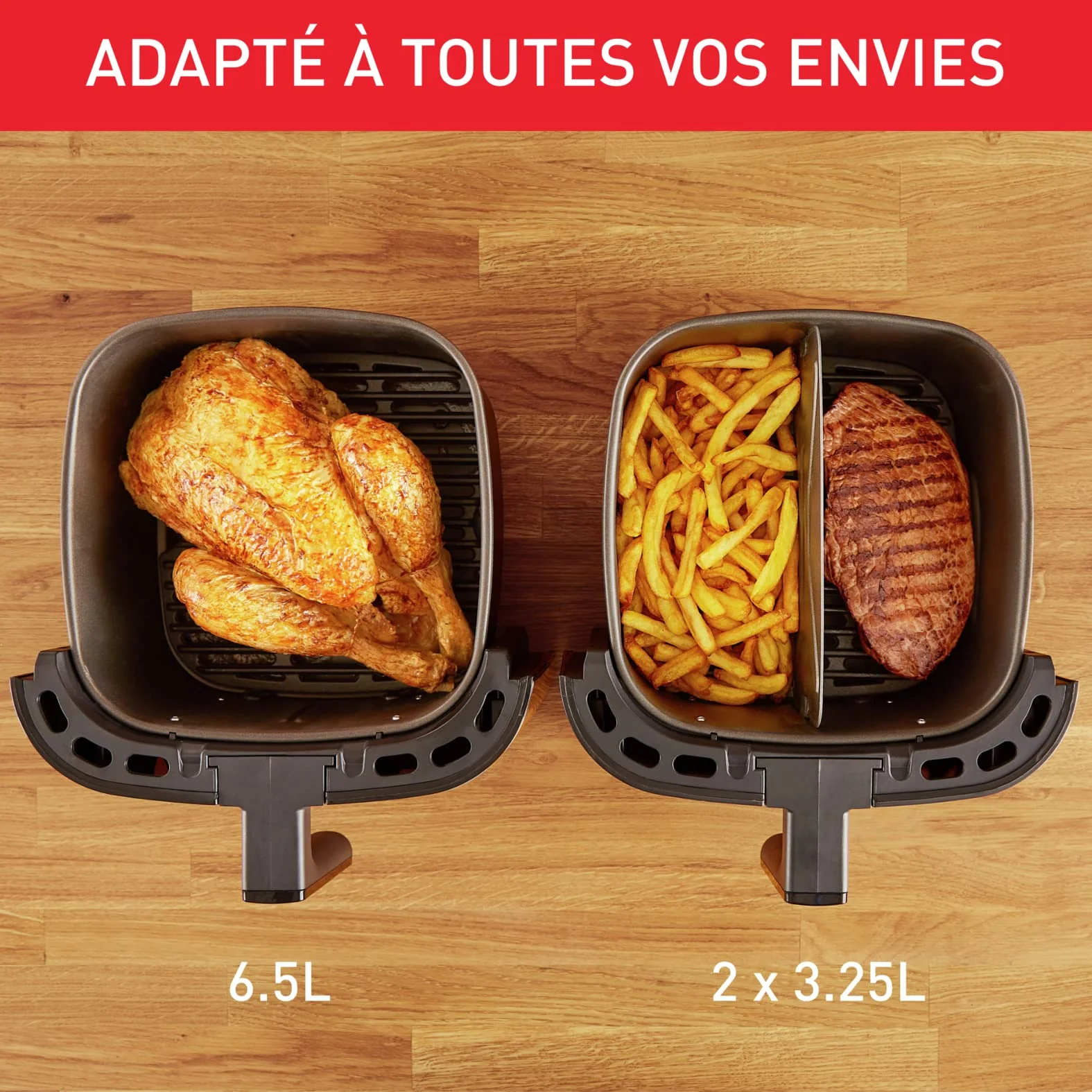 Moulinex Easy Fry Mega, air fryer compact, Mono tiroir 7.5 L, Jusqu’à 8 personnes, 8 programmes, noir EZ8558F0 - Image 24
