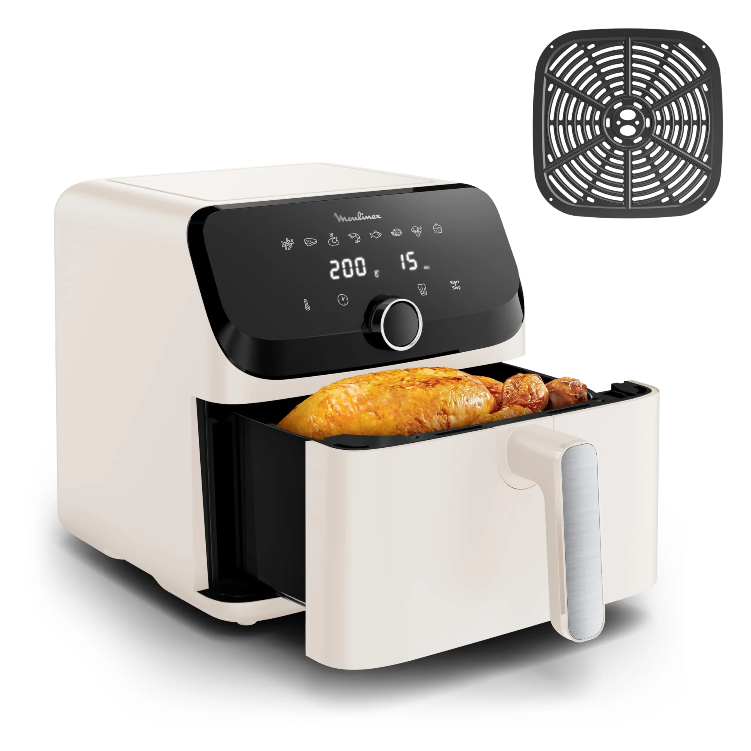 Moulinex Easy Fry Mega, air fryer compact, Mono tiroir 7.5 L, Jusqu’à 8 personnes, 8 programmes, noir EZ8558F0 - Image 36