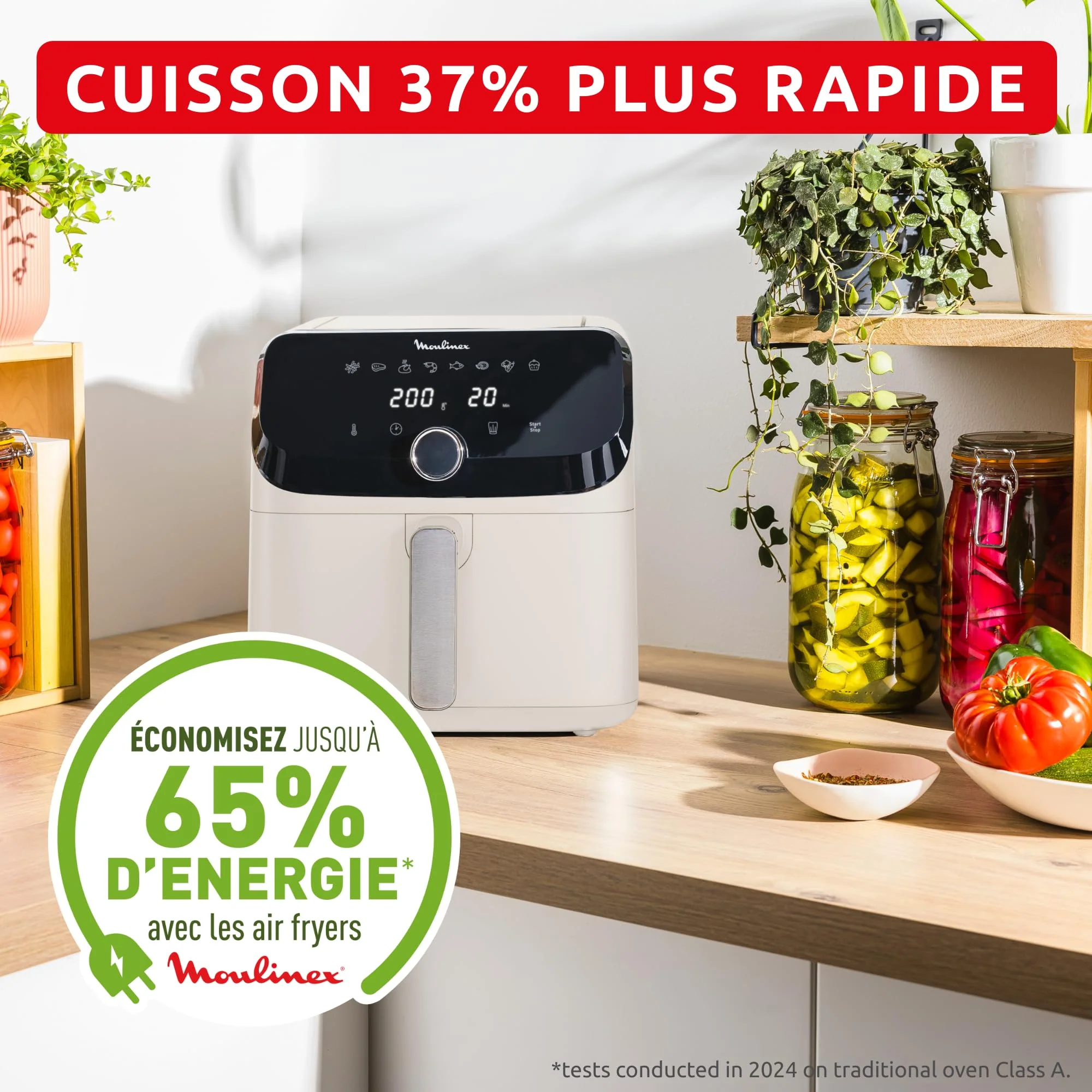 Moulinex Easy Fry Mega, air fryer compact, Mono tiroir 7.5 L, Jusqu’à 8 personnes, 8 programmes, noir EZ8558F0 - Image 40
