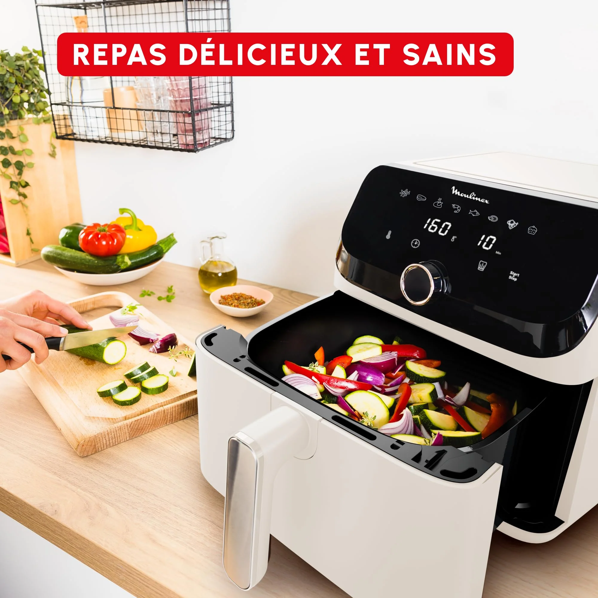 Moulinex Easy Fry Mega, air fryer compact, Mono tiroir 7.5 L, Jusqu’à 8 personnes, 8 programmes, noir EZ8558F0 - Image 41