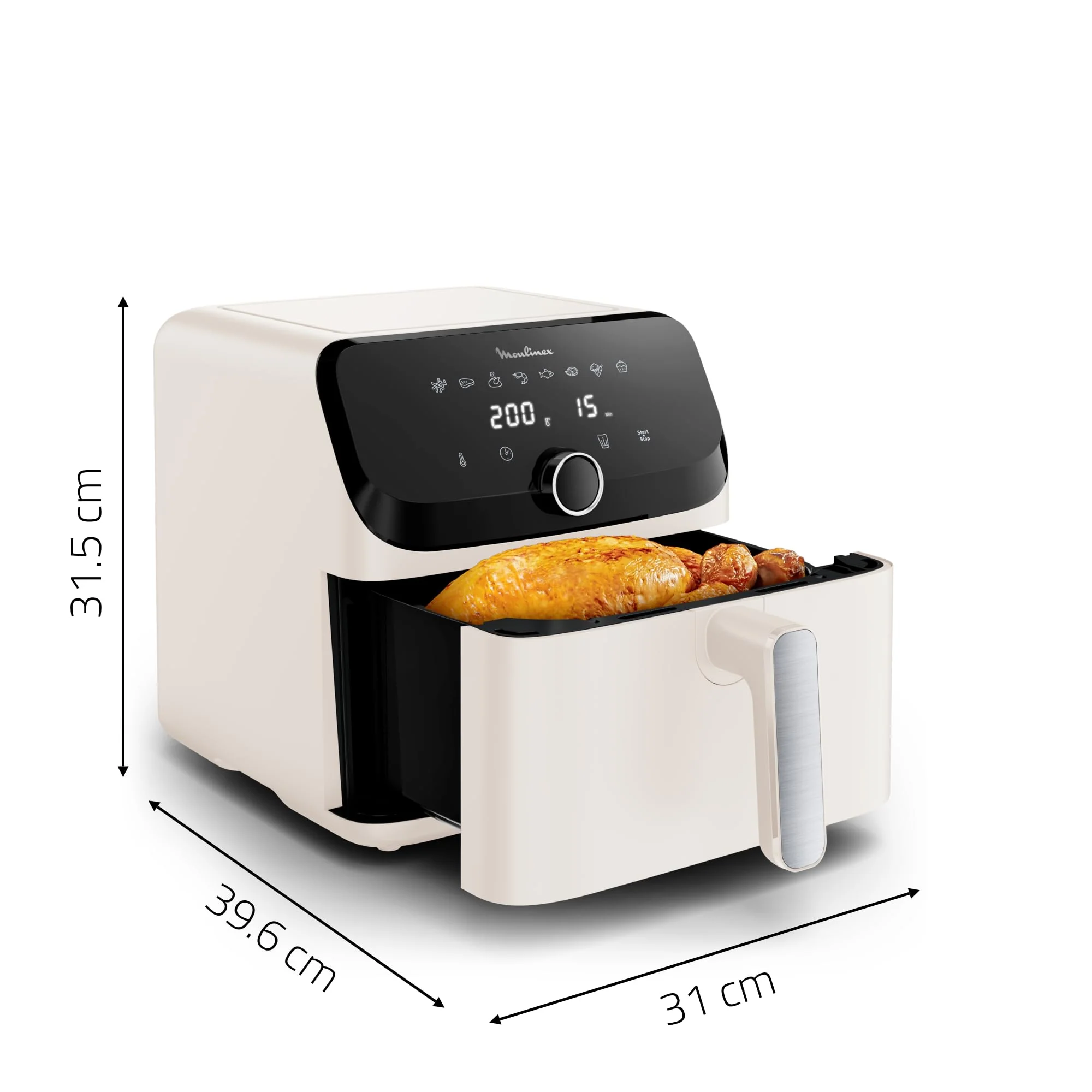 Moulinex Easy Fry Mega, air fryer compact, Mono tiroir 7.5 L, Jusqu’à 8 personnes, 8 programmes, noir EZ8558F0 - Image 42