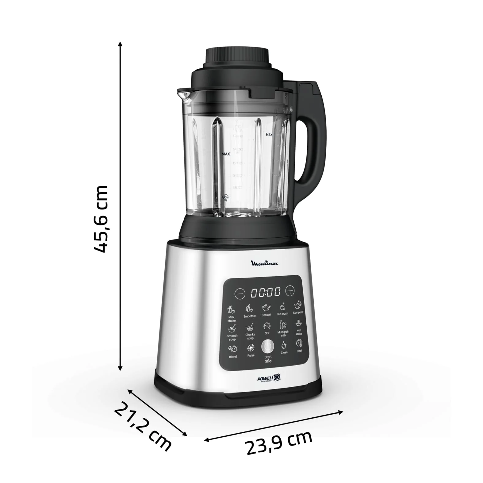Moulinex PerfectMix+ Blender haute vitesse, 1200 W, Bol en verre de 2 L, 3 programmes automatiques LM811D10 - Image 14