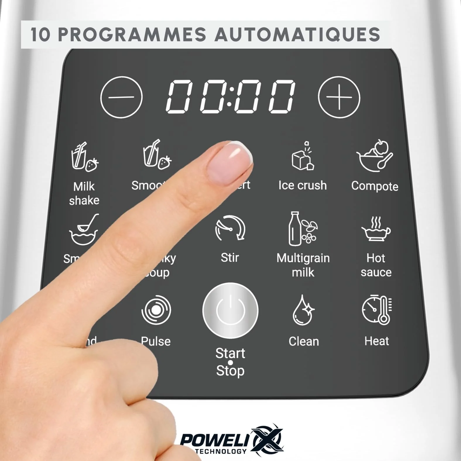 Moulinex PerfectMix+ Blender haute vitesse, 1200 W, Bol en verre de 2 L, 3 programmes automatiques LM811D10 - Image 19