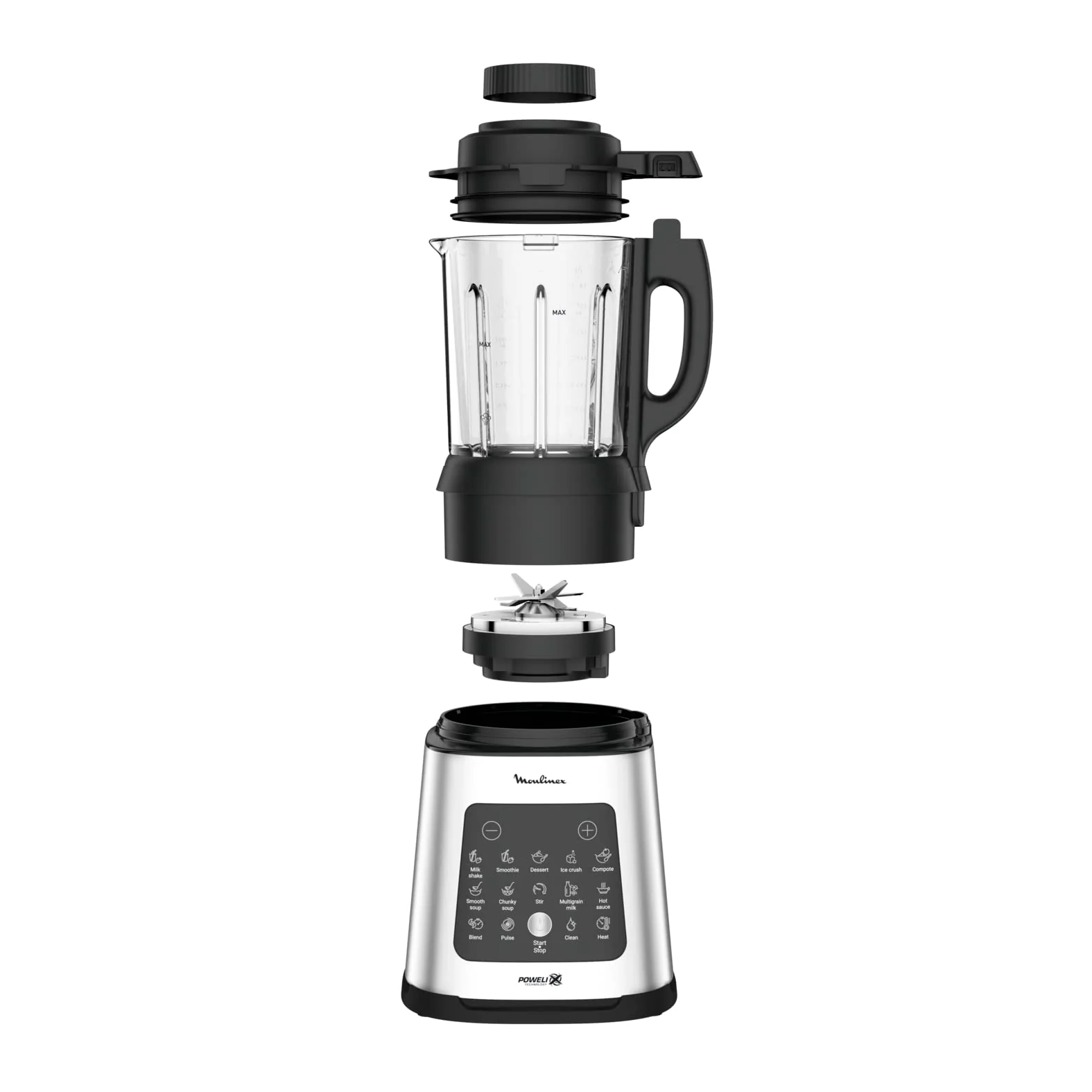 Moulinex PerfectMix+ Blender haute vitesse, 1200 W, Bol en verre de 2 L, 3 programmes automatiques LM811D10 - Image 21