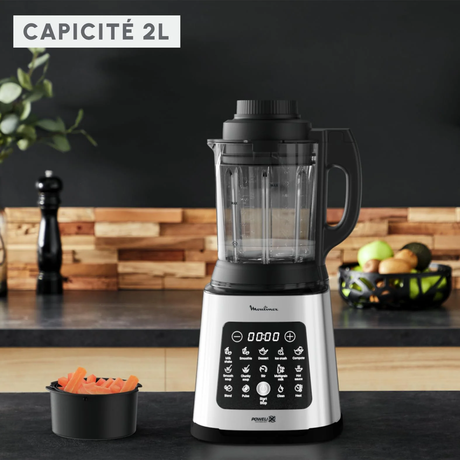 Moulinex PerfectMix+ Blender haute vitesse, 1200 W, Bol en verre de 2 L, 3 programmes automatiques LM811D10 - Image 28