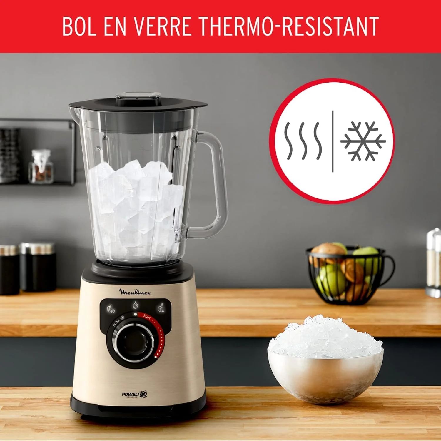 Moulinex PerfectMix+ Blender haute vitesse, 1200 W, Bol en verre de 2 L, 3 programmes automatiques LM811D10 - Image 33