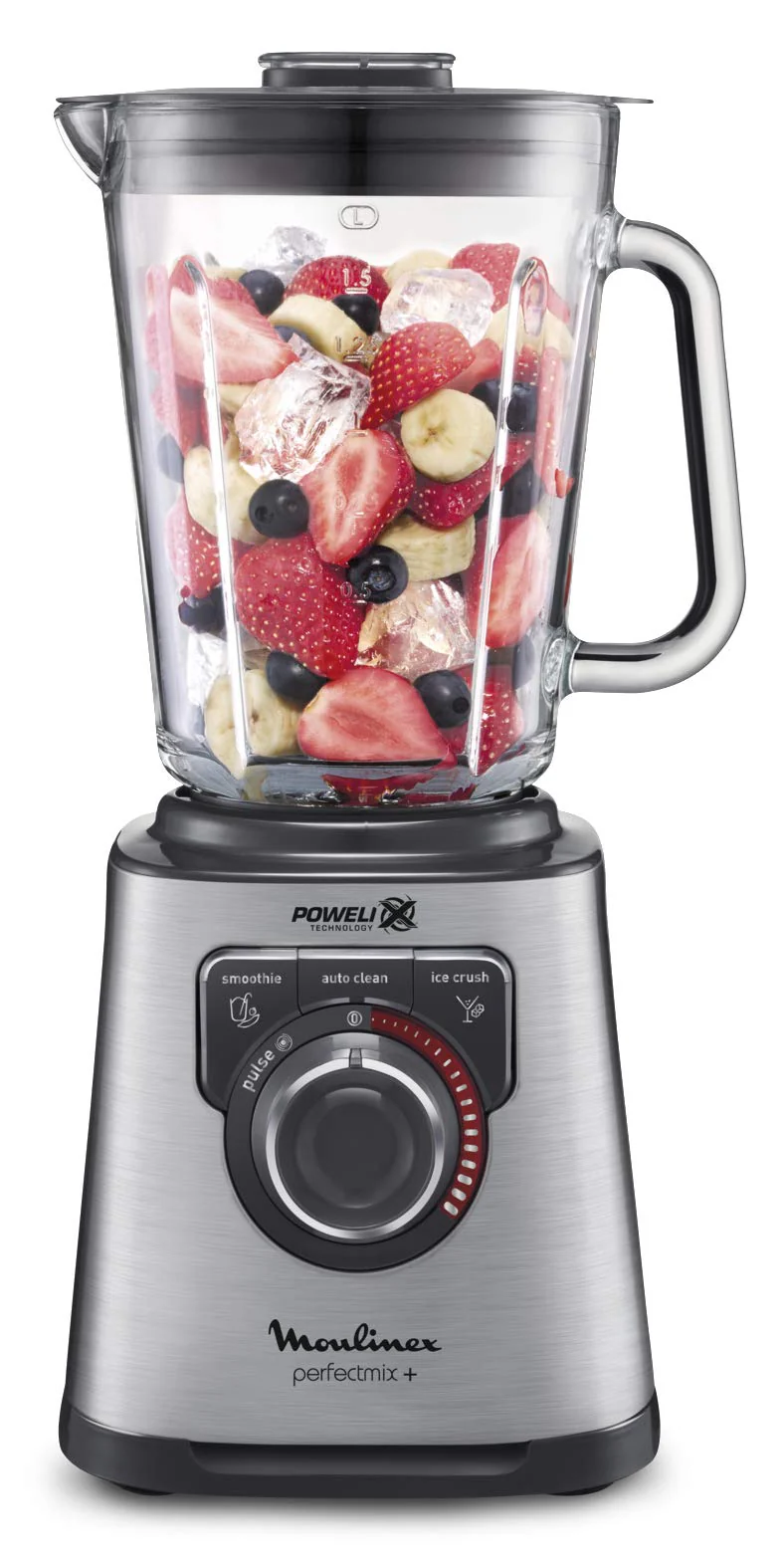 Moulinex PerfectMix+ Blender haute vitesse, 1200 W, Bol en verre de 2 L, 3 programmes automatiques LM811D10 - Image 5