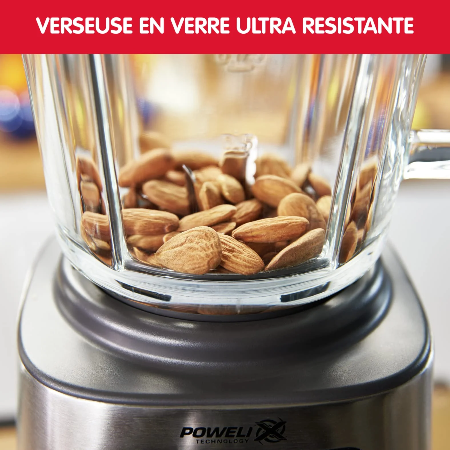 Moulinex PerfectMix+ Blender haute vitesse, 1200 W, Bol en verre de 2 L, 3 programmes automatiques LM811D10 - Image 8