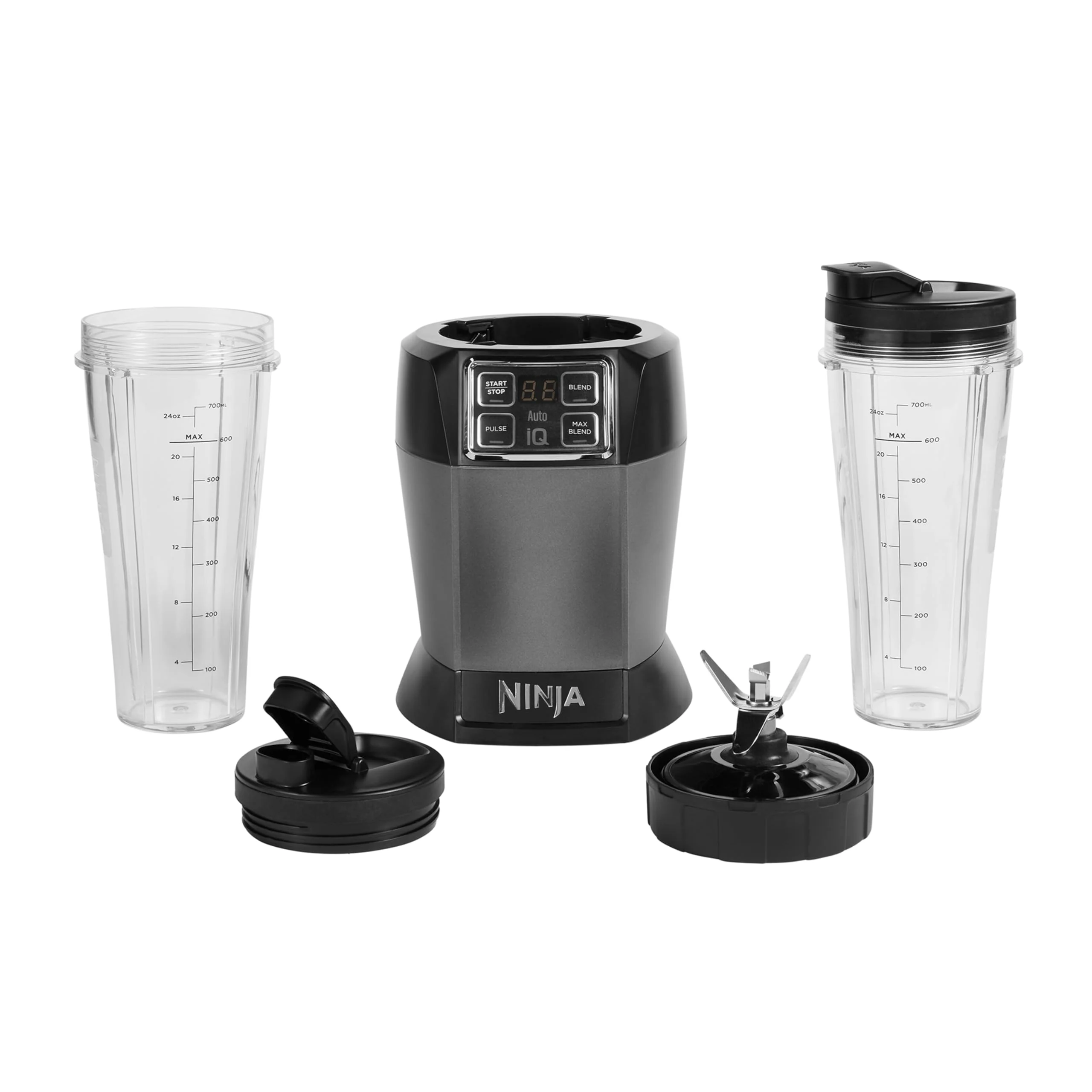Ninja 2-en-1 Blender avec 3 programmes automatiques, mixeur avec 4 réglages manuels, bol de 2,1 L et tasse de 700 ml, 1200 W, pièces lavables en lave-vaisselle, Auto-iQ, noir BN750EU - Image 13