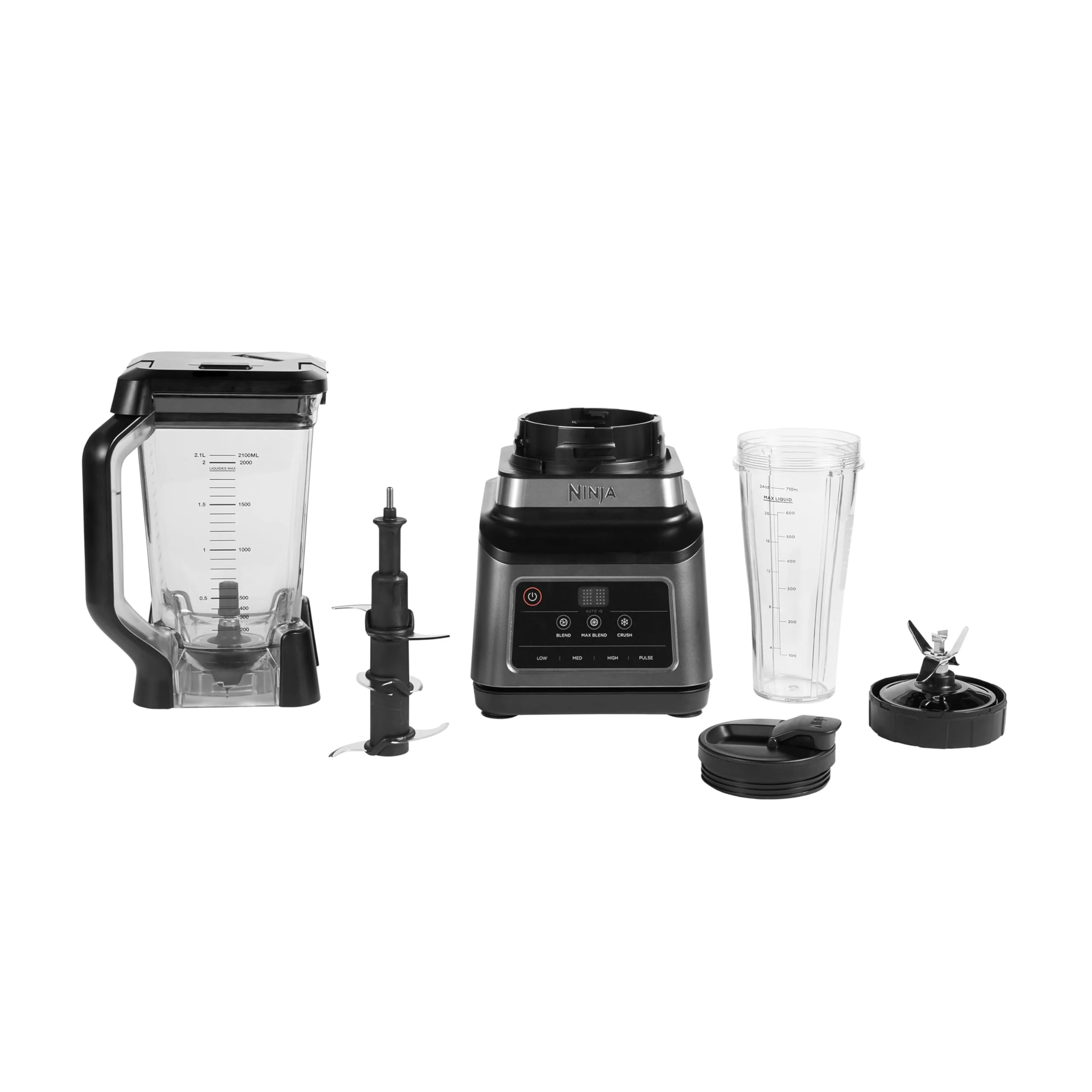 Ninja 2-en-1 Blender avec 3 programmes automatiques, mixeur avec 4 réglages manuels, bol de 2,1 L et tasse de 700 ml, 1200 W, pièces lavables en lave-vaisselle, Auto-iQ, noir BN750EU - Image 20
