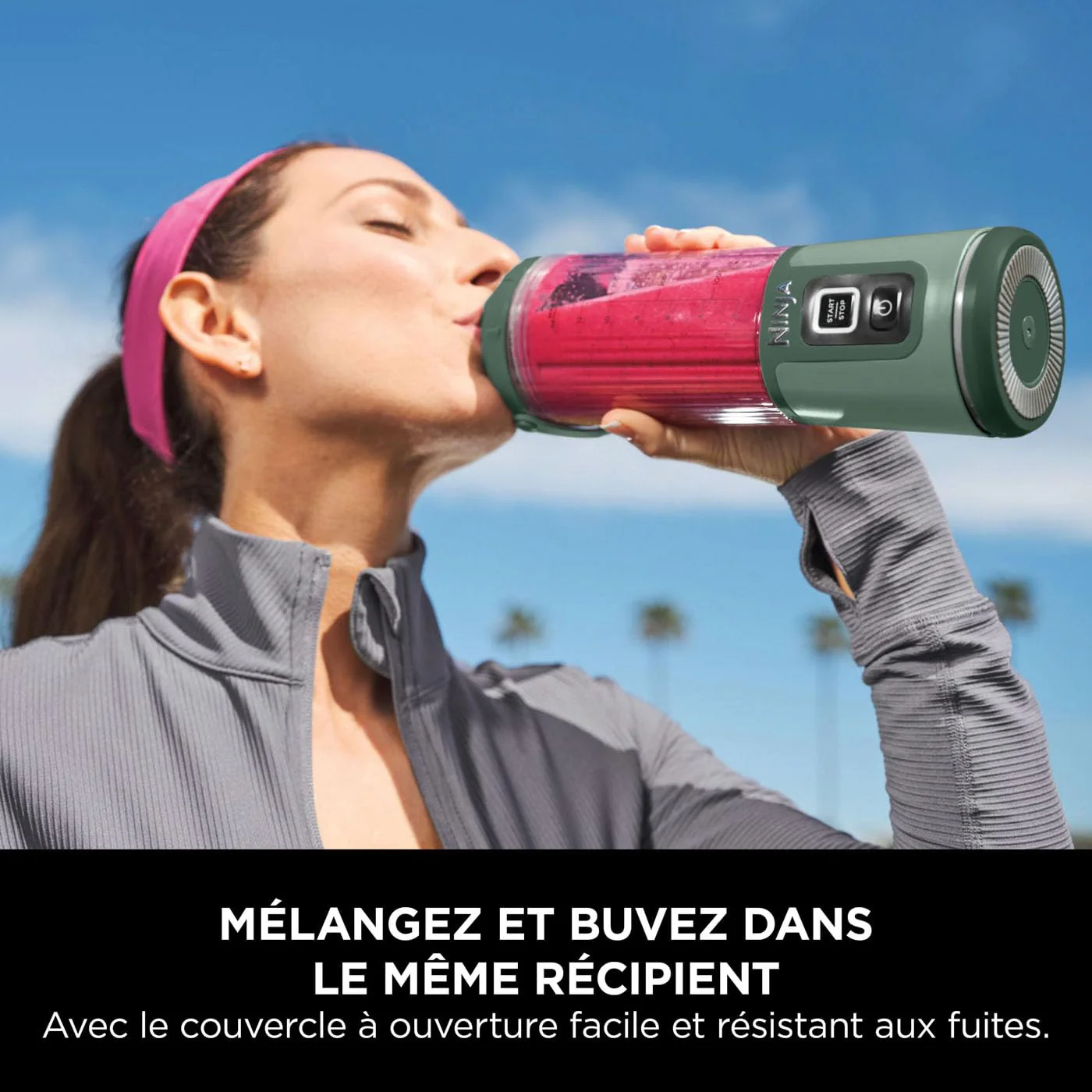 Ninja Blast Blender portable, 530 ml, couvercle résistant aux fuites et bec verseur, mini mixeur sans fil puissant, rechargeable, mixe smoothies, shakes protéinés et glaçons, Noir, BC151EUBK - Image 25