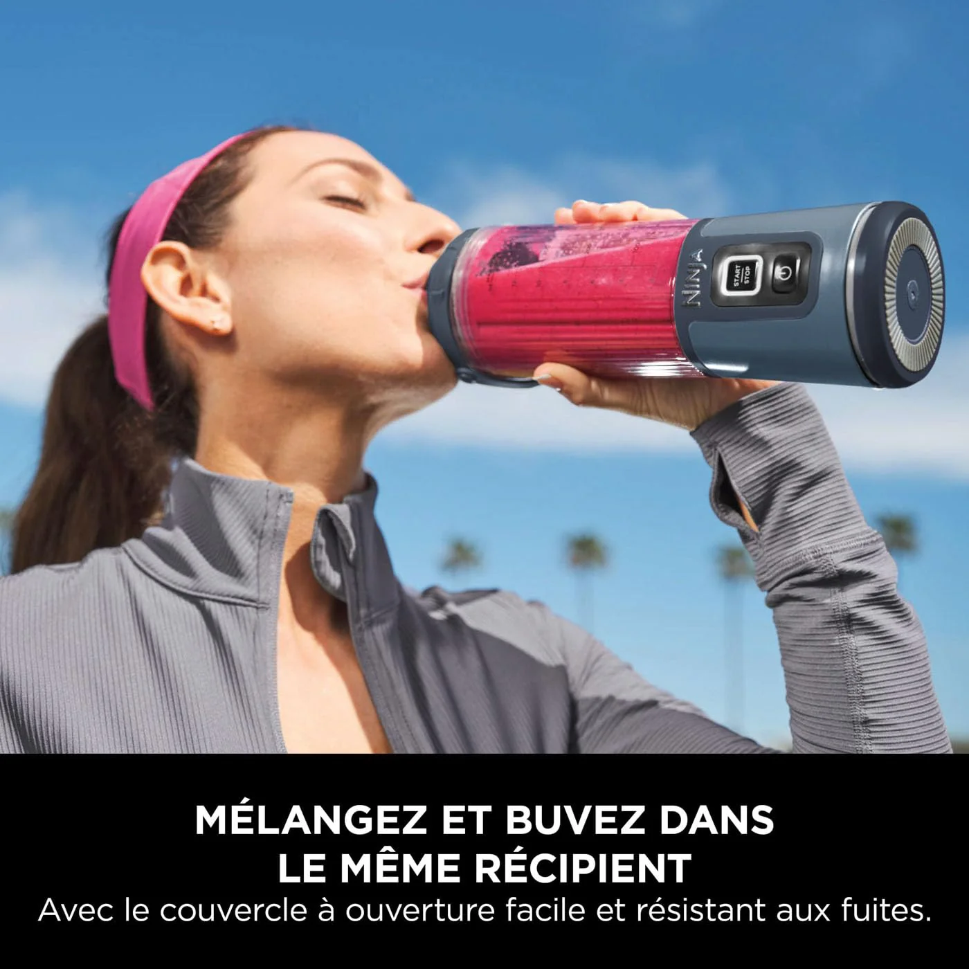 Ninja Blast Blender portable, 530 ml, couvercle résistant aux fuites et bec verseur, mini mixeur sans fil puissant, rechargeable, mixe smoothies, shakes protéinés et glaçons, Noir, BC151EUBK - Image 67