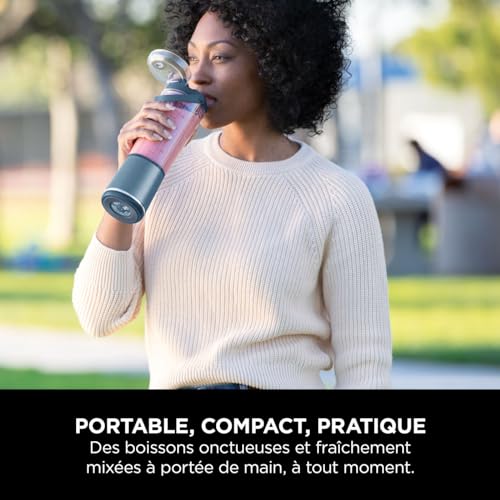 Ninja Blast Blender portable, 530 ml, couvercle résistant aux fuites et bec verseur, mini mixeur sans fil puissant, rechargeable, mixe smoothies, shakes protéinés et glaçons, Noir, BC151EUBK - Image 71