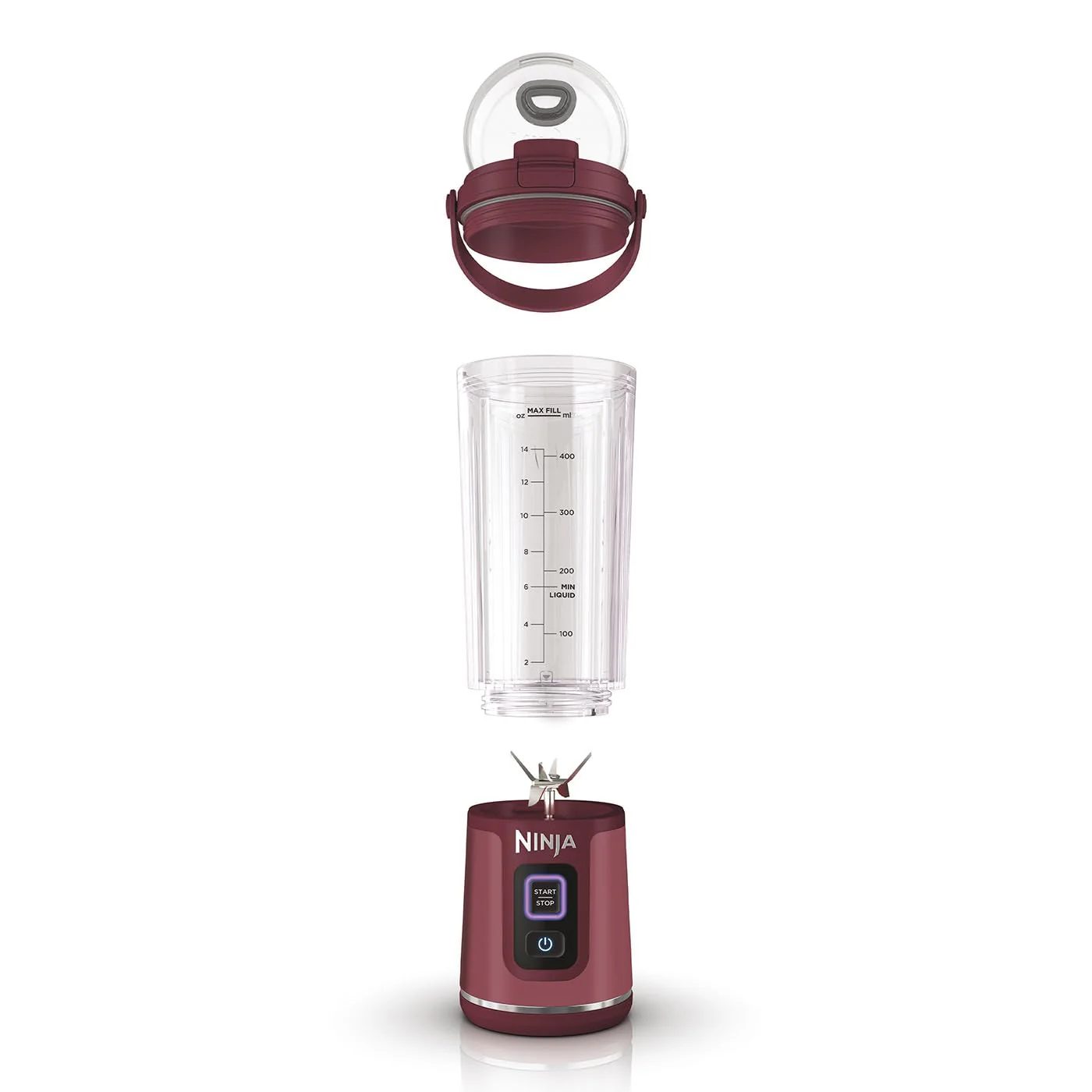 Ninja Blast Blender portable, 530 ml, couvercle résistant aux fuites et bec verseur, mini mixeur sans fil puissant, rechargeable, mixe smoothies, shakes protéinés et glaçons, Noir, BC151EUBK - Image 77