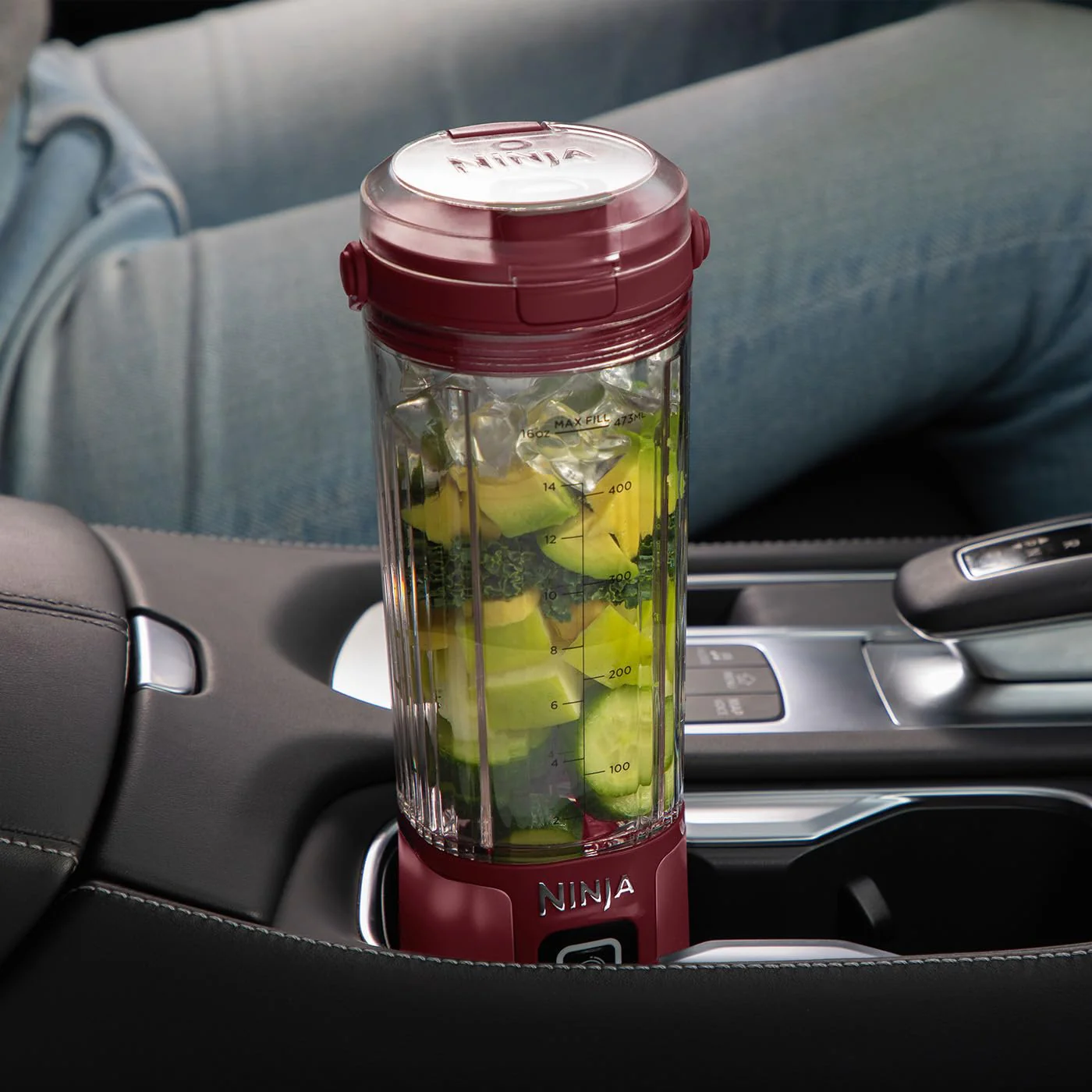 Ninja Blast Blender portable, 530 ml, couvercle résistant aux fuites et bec verseur, mini mixeur sans fil puissant, rechargeable, mixe smoothies, shakes protéinés et glaçons, Noir, BC151EUBK - Image 81