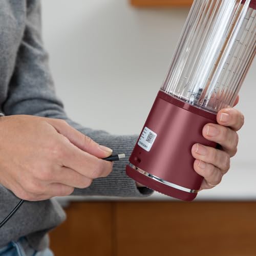 Ninja Blast Blender portable, 530 ml, couvercle résistant aux fuites et bec verseur, mini mixeur sans fil puissant, rechargeable, mixe smoothies, shakes protéinés et glaçons, Noir, BC151EUBK - Image 85
