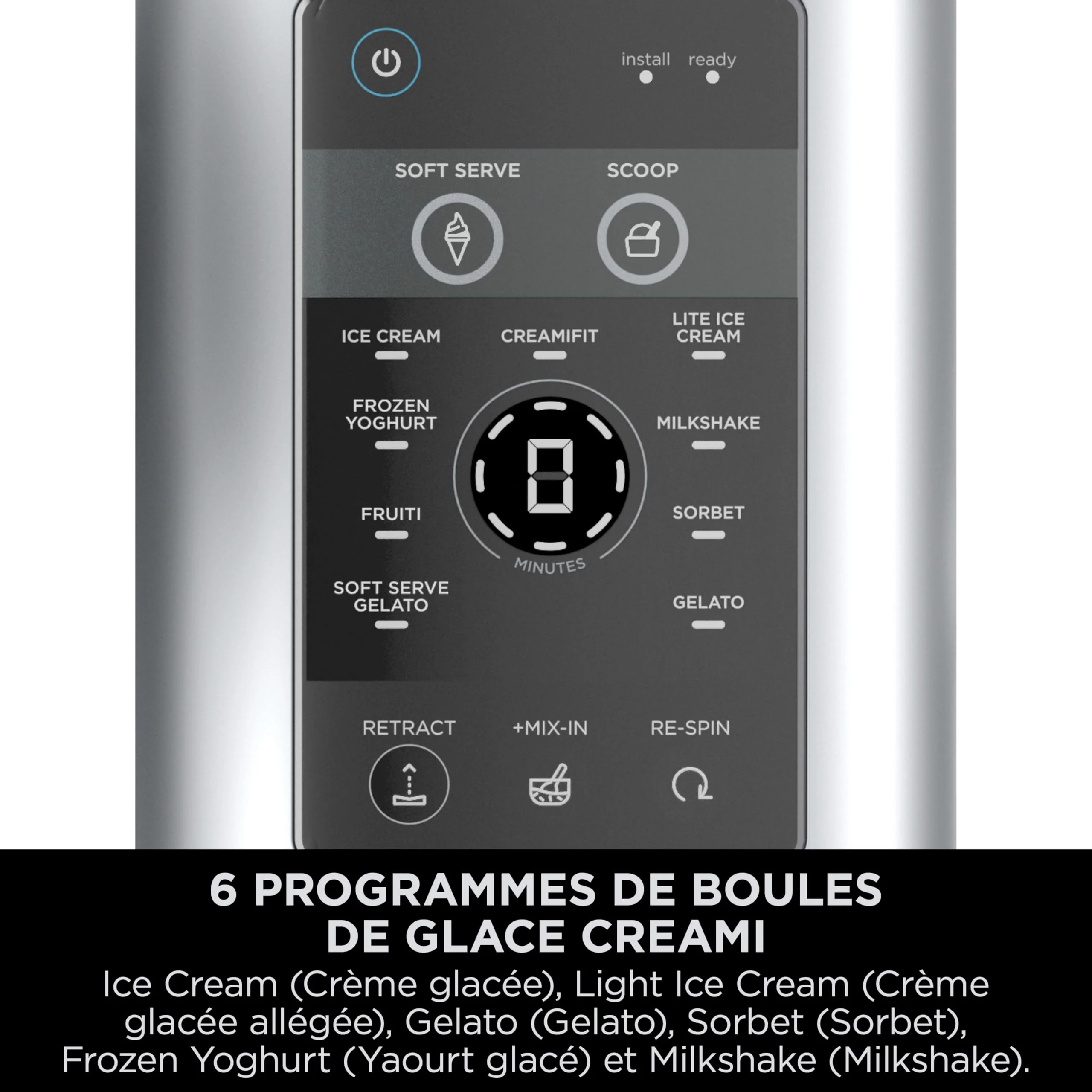 NINJA CREAMi Sorbetière Scoop and Swirl avec 2 pots, 13 modes pour réaliser crèmes glacées, glaces à l’italienne, gelatos, sorbets, milkshakes et plus, option Extra, Stone/Or NC701EUSTGD - Image 10