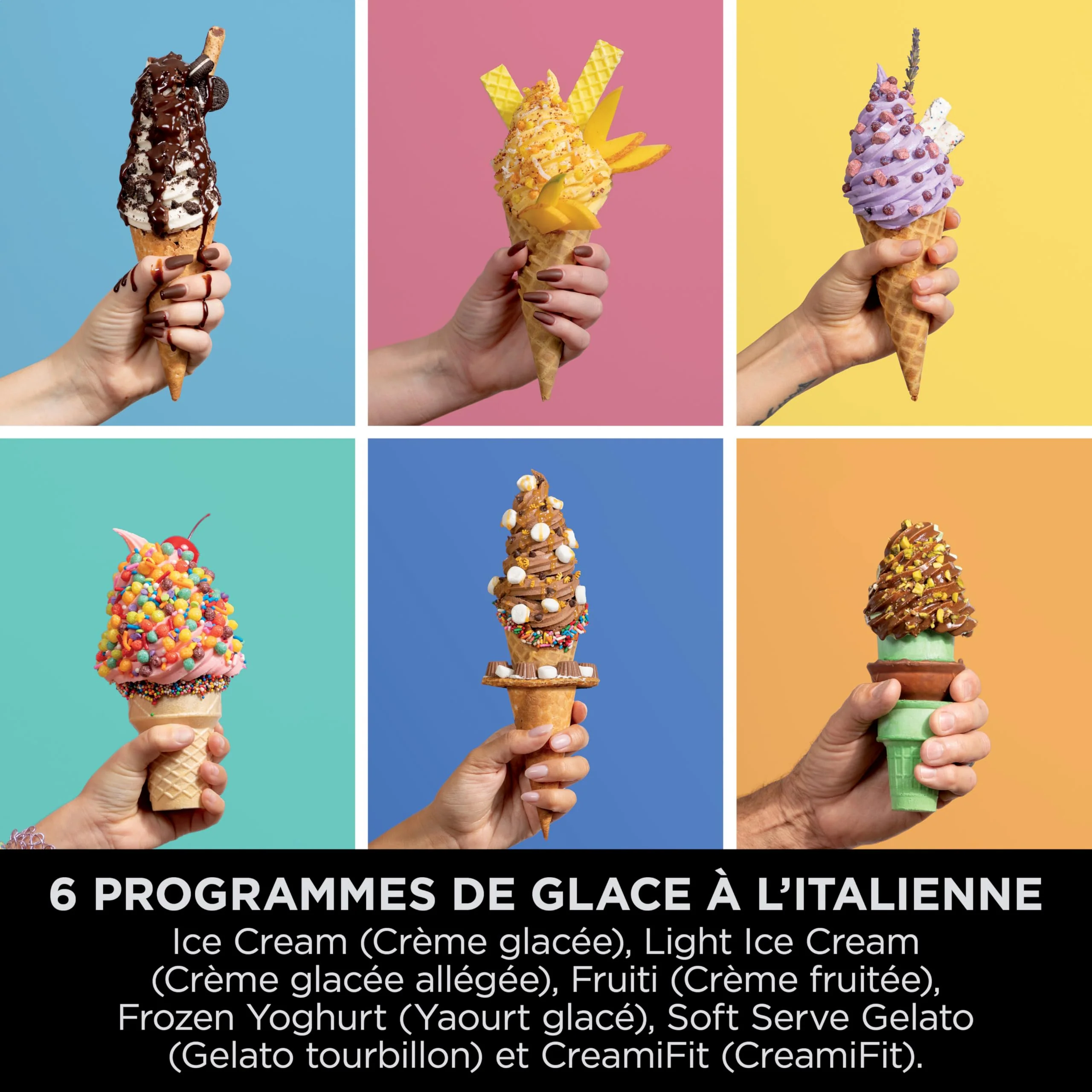 NINJA CREAMi Sorbetière Scoop and Swirl avec 2 pots, 13 modes pour réaliser crèmes glacées, glaces à l’italienne, gelatos, sorbets, milkshakes et plus, option Extra, Stone/Or NC701EUSTGD - Image 11