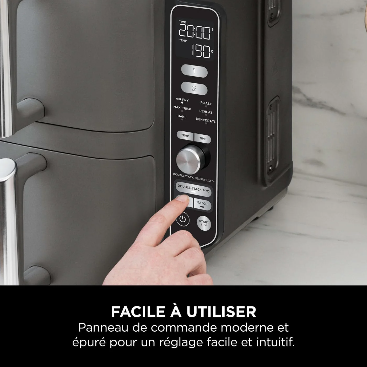 NINJA Foodi FlexDrawer Air Fryer, Dual Zone Avec Séparateur Amovible, Grand Tiroir de 10.4 L, 7-en-1, Double Zone, Sans Huile, Pièces Antiadhésives Compatibles Au Lave-Vaisselle, Noir AF500EU - Image 14