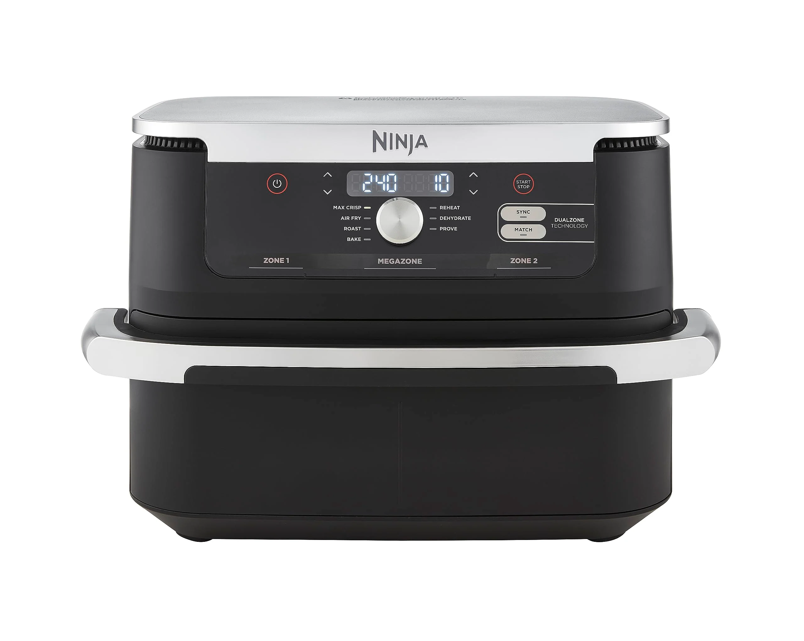 NINJA Foodi FlexDrawer Air Fryer, Dual Zone Avec Séparateur Amovible, Grand Tiroir de 10.4 L, 7-en-1, Double Zone, Sans Huile, Pièces Antiadhésives Compatibles Au Lave-Vaisselle, Noir AF500EU - Image 3