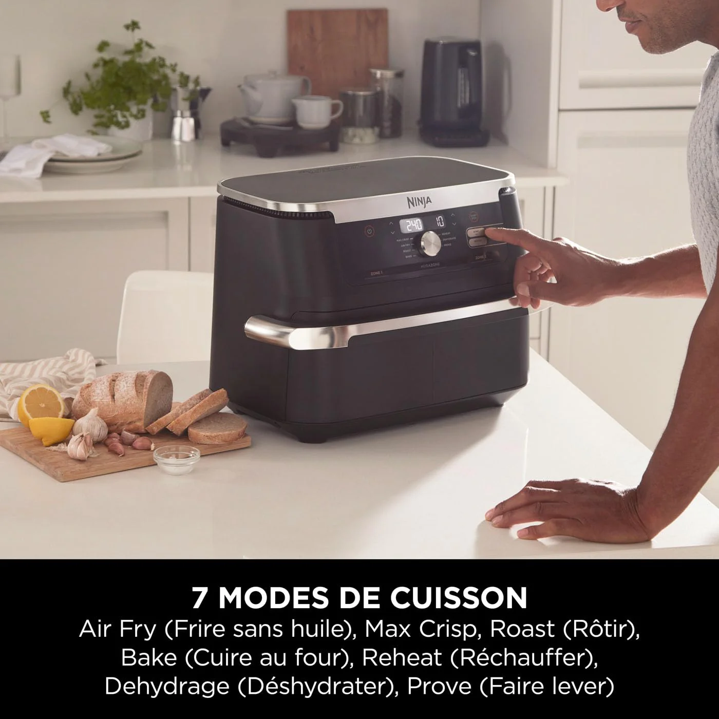 NINJA Foodi FlexDrawer Air Fryer, Dual Zone Avec Séparateur Amovible, Grand Tiroir de 10.4 L, 7-en-1, Double Zone, Sans Huile, Pièces Antiadhésives Compatibles Au Lave-Vaisselle, Noir AF500EU - Image 32