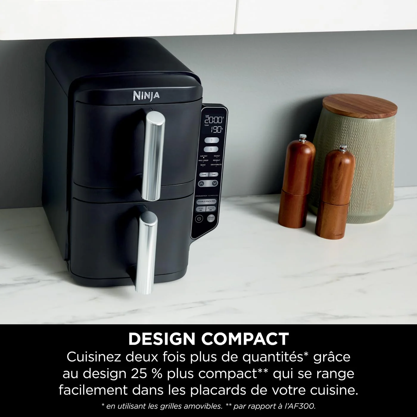 NINJA Foodi FlexDrawer Air Fryer, Dual Zone Avec Séparateur Amovible, Grand Tiroir de 10.4 L, 7-en-1, Double Zone, Sans Huile, Pièces Antiadhésives Compatibles Au Lave-Vaisselle, Noir AF500EU - Image 38