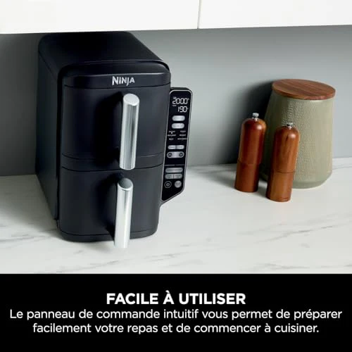 NINJA Foodi FlexDrawer Air Fryer, Dual Zone Avec Séparateur Amovible, Grand Tiroir de 10.4 L, 7-en-1, Double Zone, Sans Huile, Pièces Antiadhésives Compatibles Au Lave-Vaisselle, Noir AF500EU - Image 46