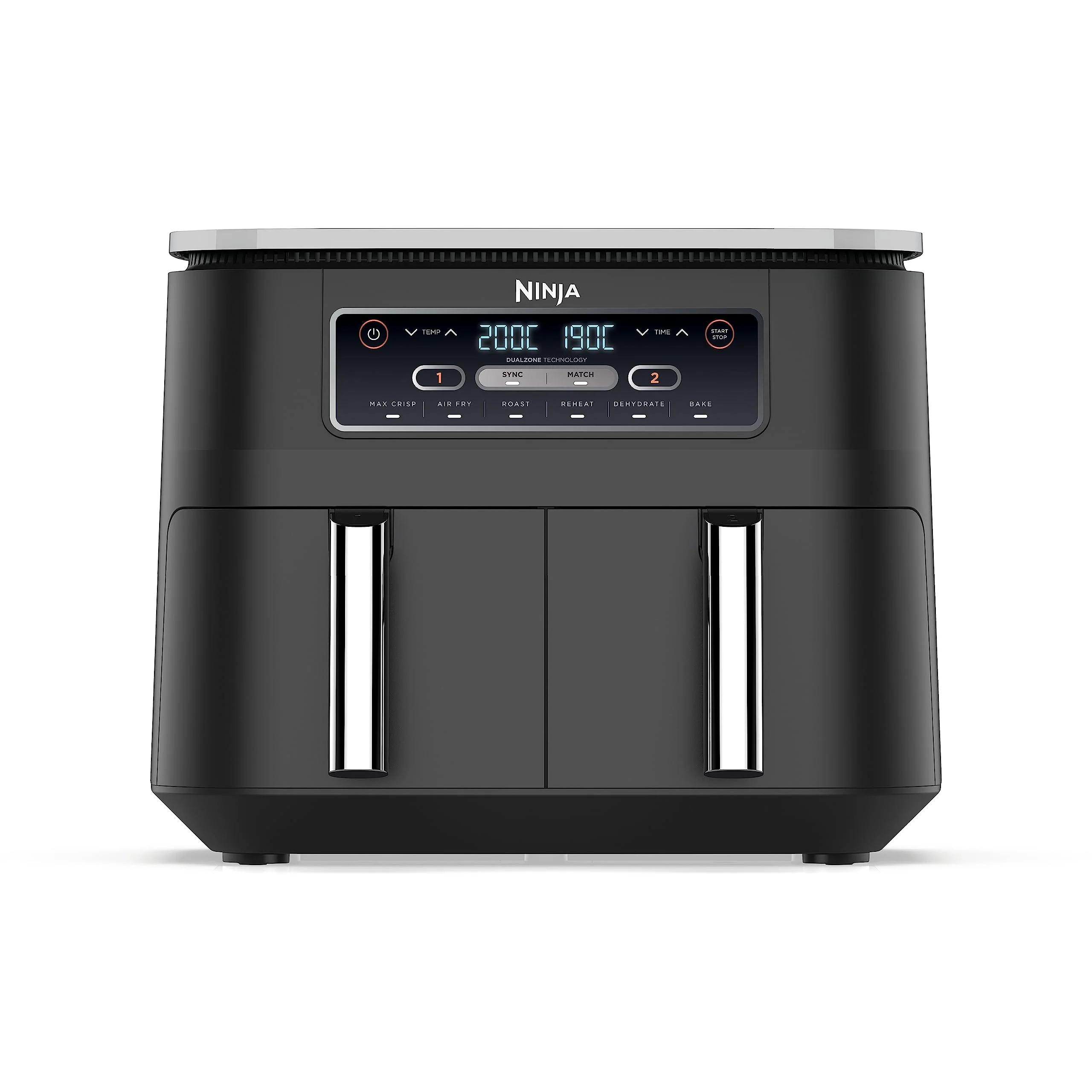 NINJA Foodi FlexDrawer Air Fryer, Dual Zone Avec Séparateur Amovible, Grand Tiroir de 10.4 L, 7-en-1, Double Zone, Sans Huile, Pièces Antiadhésives Compatibles Au Lave-Vaisselle, Noir AF500EU - Image 5