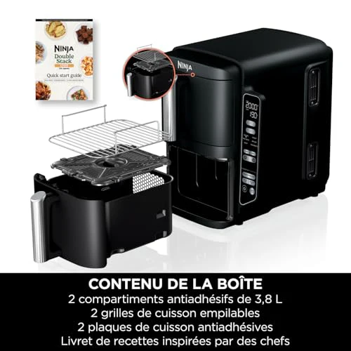 NINJA Foodi FlexDrawer Air Fryer, Dual Zone Avec Séparateur Amovible, Grand Tiroir de 10.4 L, 7-en-1, Double Zone, Sans Huile, Pièces Antiadhésives Compatibles Au Lave-Vaisselle, Noir AF500EU - Image 50
