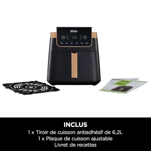 Ninja Foodi MAX Dual Zone Air Fryer, Friteuse sans huile, 2 tiroirs, 9,5 L, 6-en-1 (Air Fry, Max Crisp, rôtir, cuire, réchauffer, déshydrater), exclusivité Amazon, cuivre/noir, AF400EUCP - Image 15