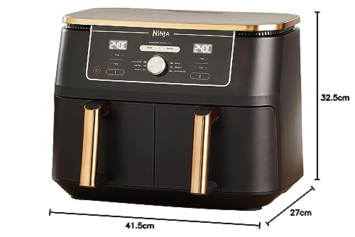Ninja Foodi MAX Dual Zone Air Fryer, Friteuse sans huile, 2 tiroirs, 9,5 L, 6-en-1 (Air Fry, Max Crisp, rôtir, cuire, réchauffer, déshydrater), exclusivité Amazon, cuivre/noir, AF400EUCP - Image 25